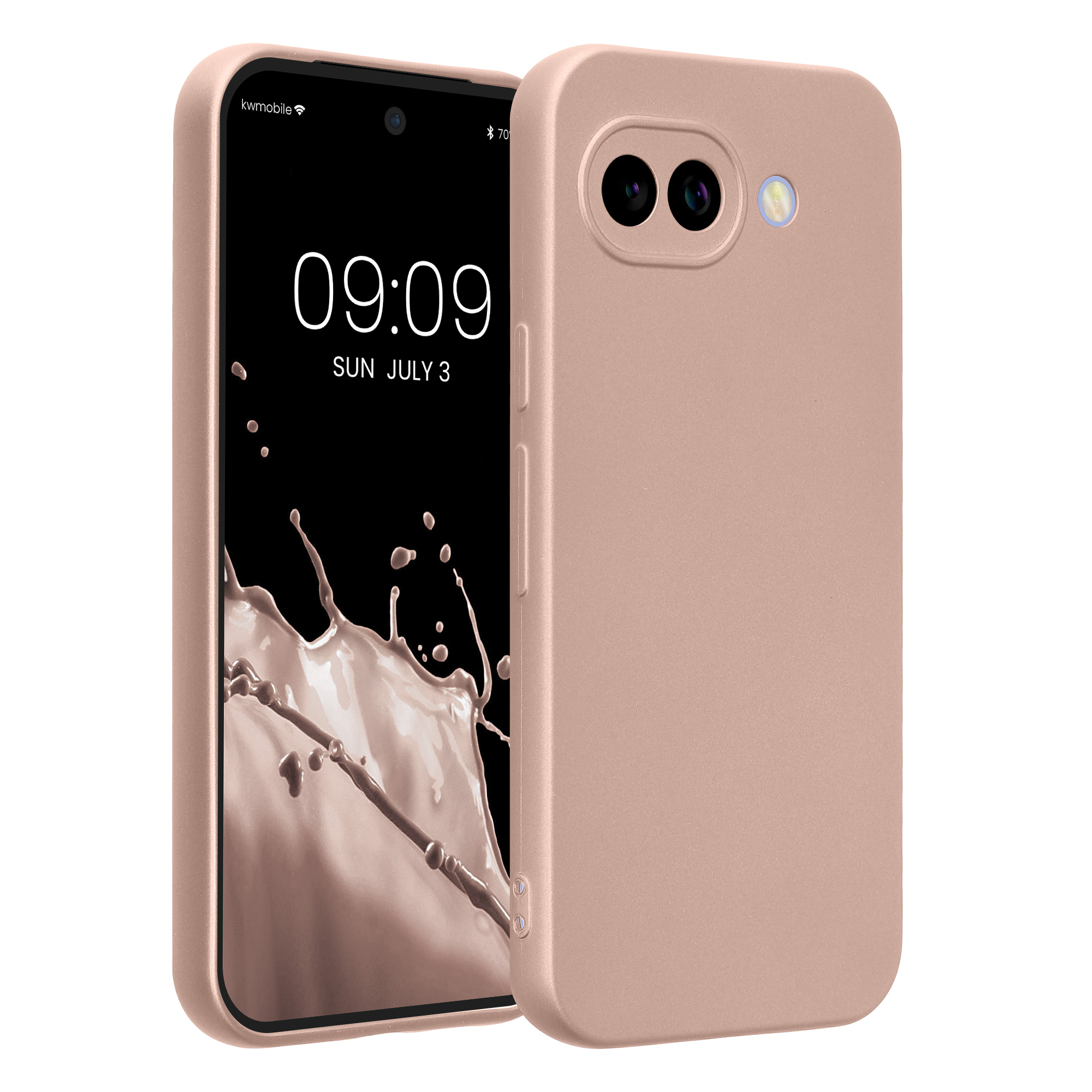 Pouzdro pro Google Pixel 10a kwmobile metalické TPU - metalická růžové zlato