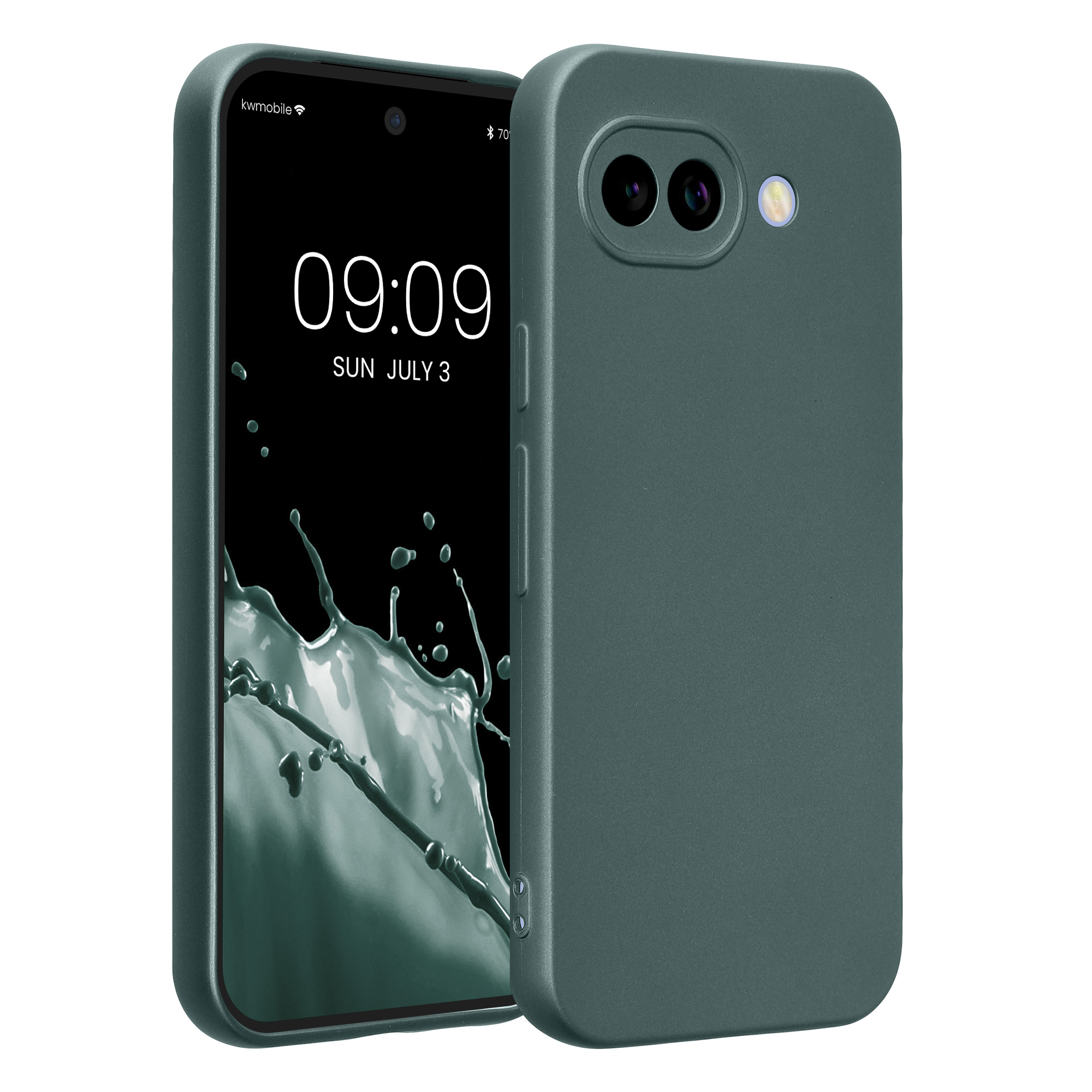 Pouzdro pro Google Pixel 10a kwmobile metalické TPU - metalická petrolejová