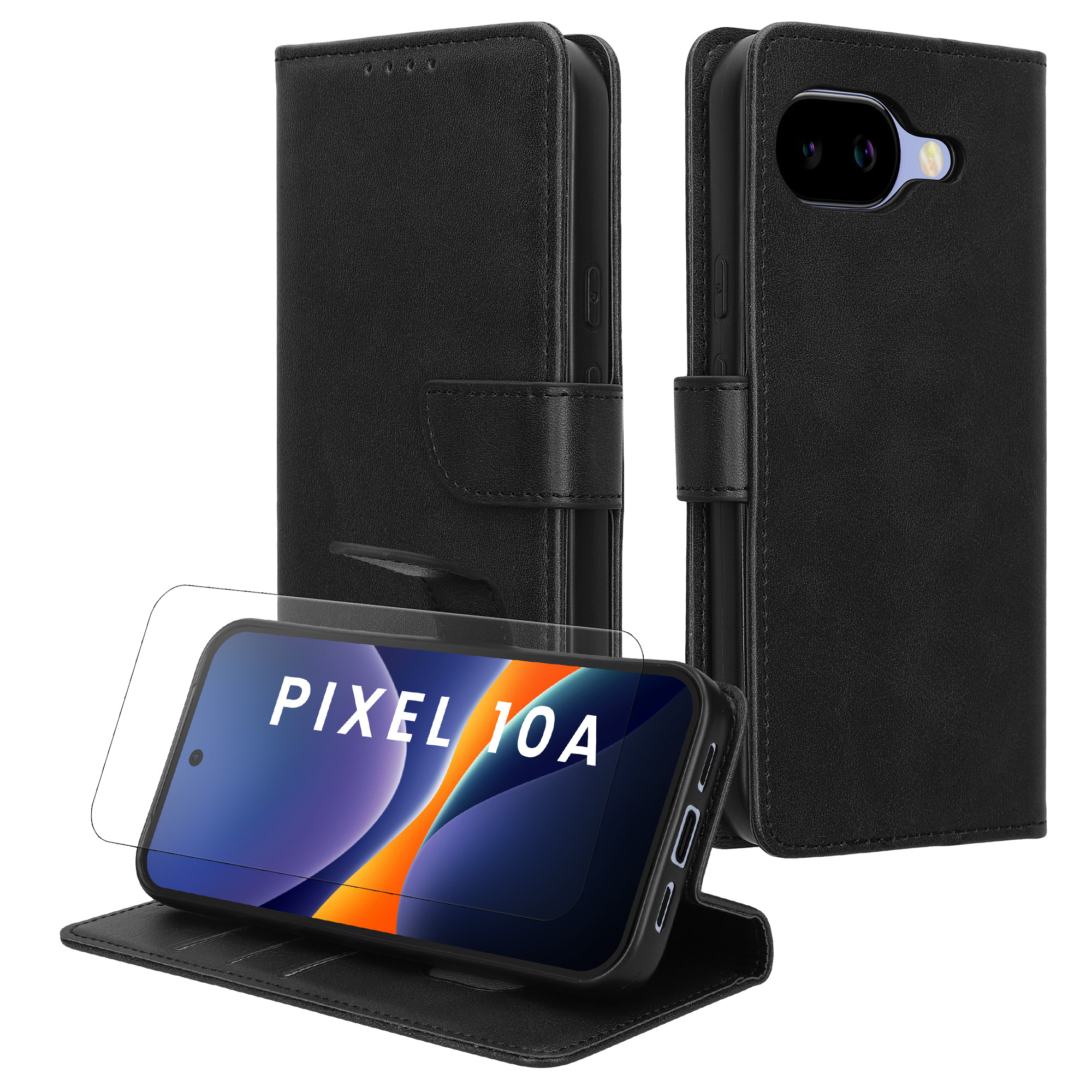 Flipové pouzdro kwmobile pro Google Pixel 10a - černá
