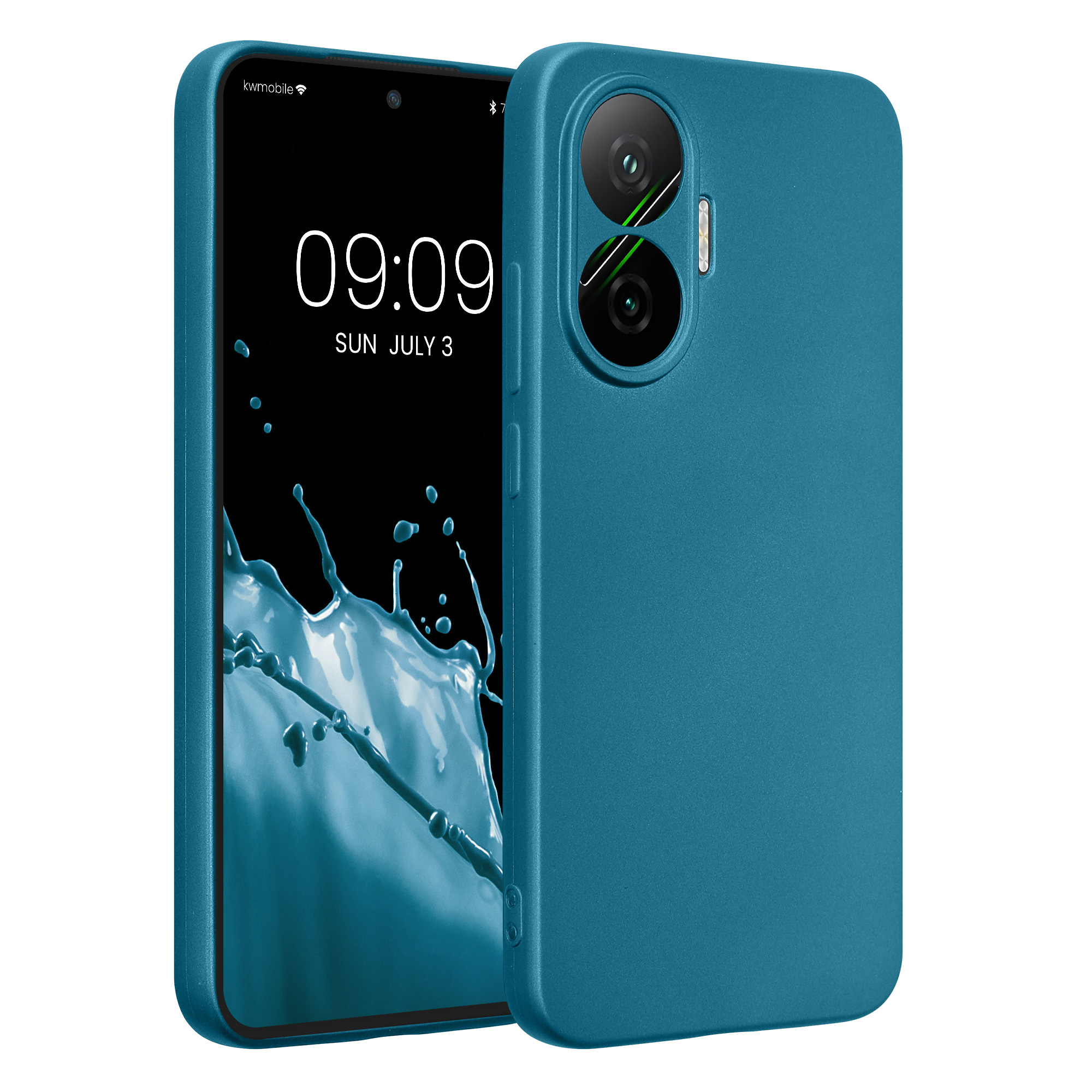 Pouzdro pro Xiaomi Poco F7 kwmobile metalické TPU - metalická karibská modrá