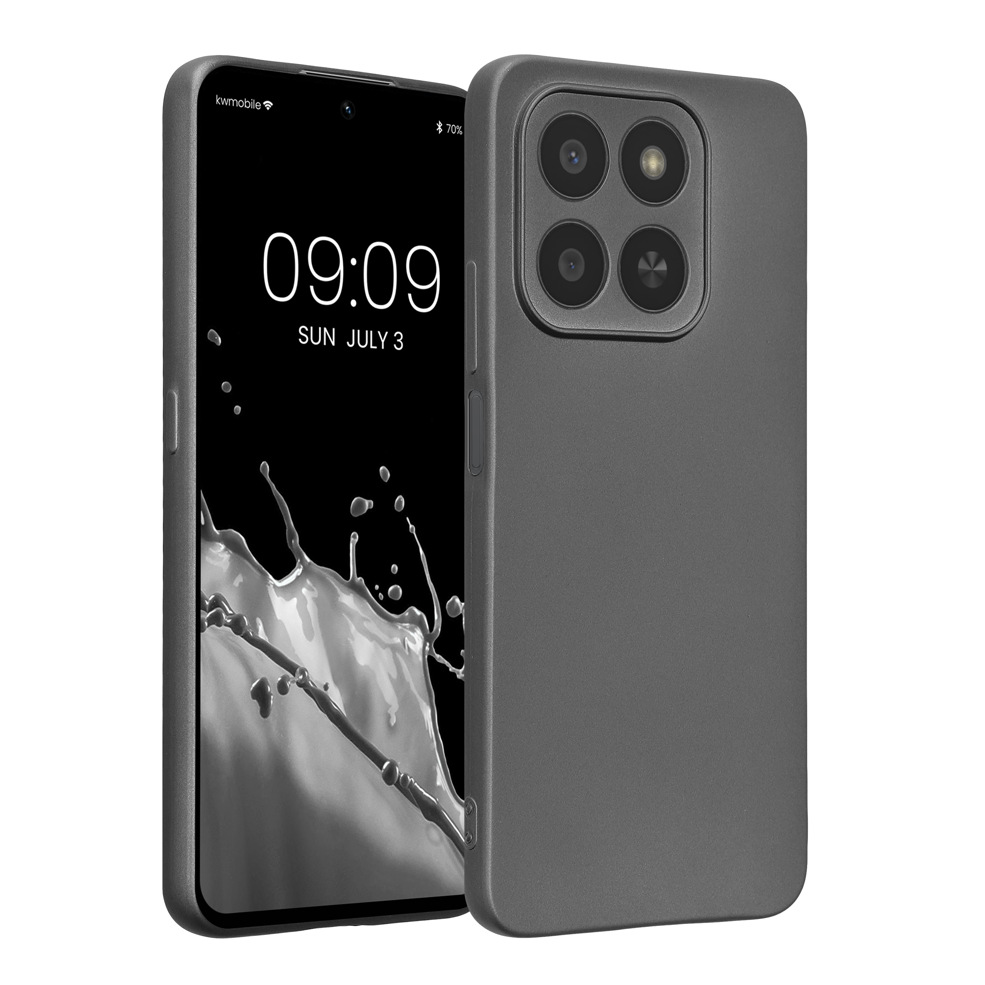 Pouzdro pro HONOR 400 Smart 5G / X7d kwmobile metalické TPU - metalická šedá