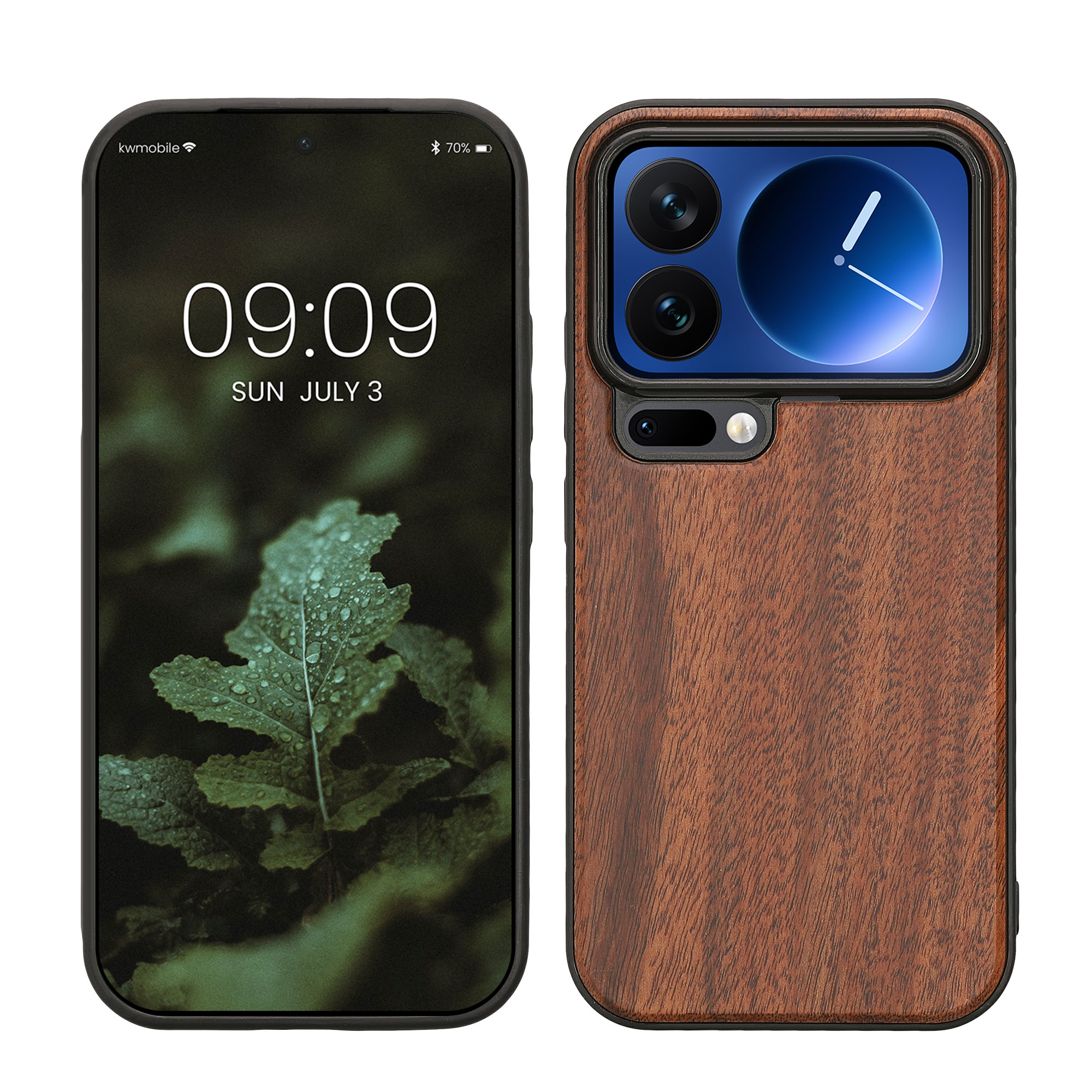 Kryt na mobil Xiaomi 17 Pro kwmobile dřevěný hnědý
