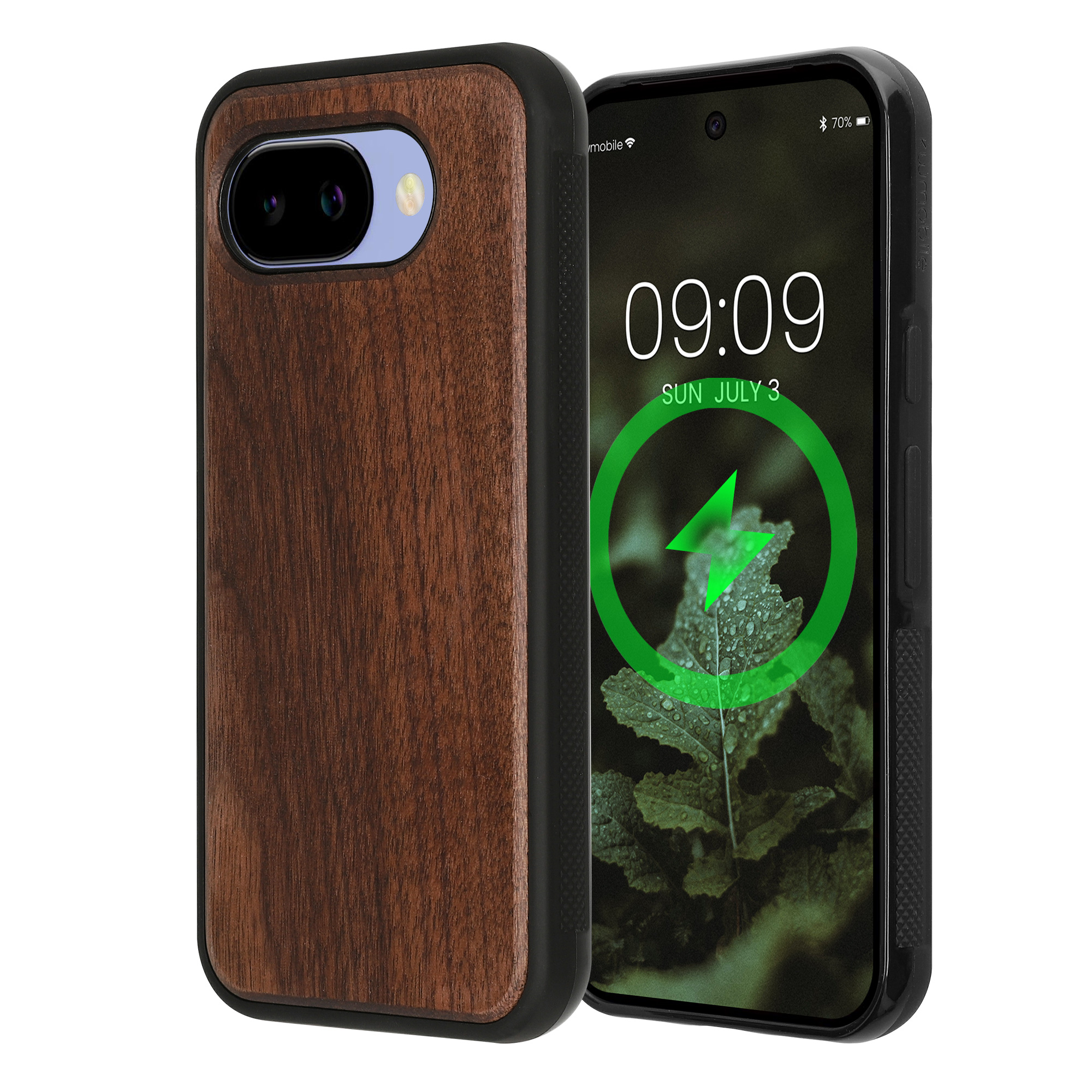 Ochranné pouzdro z pravého dřeva pro Google Pixel 10a kwmobile dřevěné - dřevo, tmavě hnědá