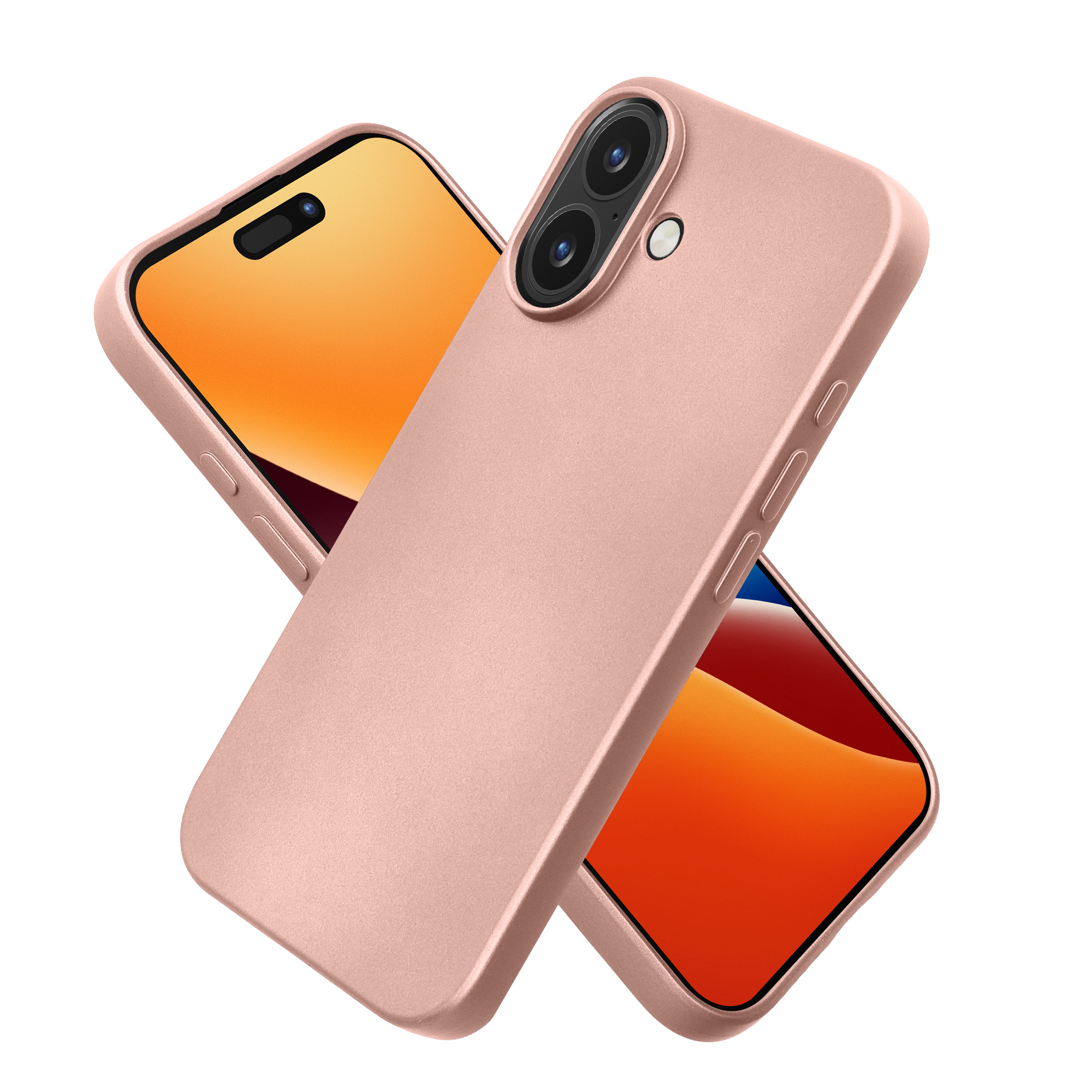 Pouzdro pro Apple iPhone 17 kwmobile tenké metalické silikonové - metalická růžové zlato