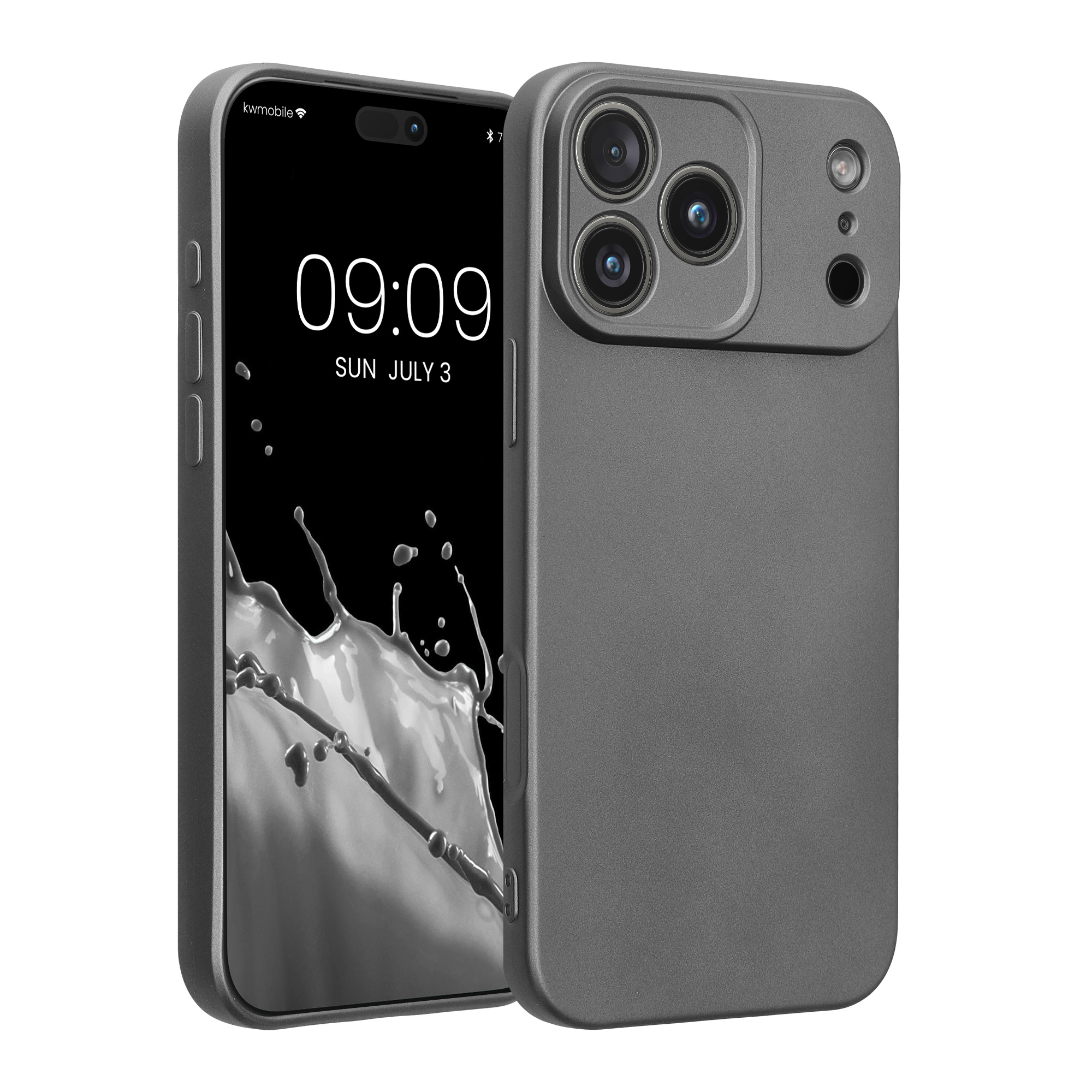 Pouzdro pro Apple iPhone 18 Pro Max / iPhone 17 Pro Max kwmobile metalické TPU - metalická šedá