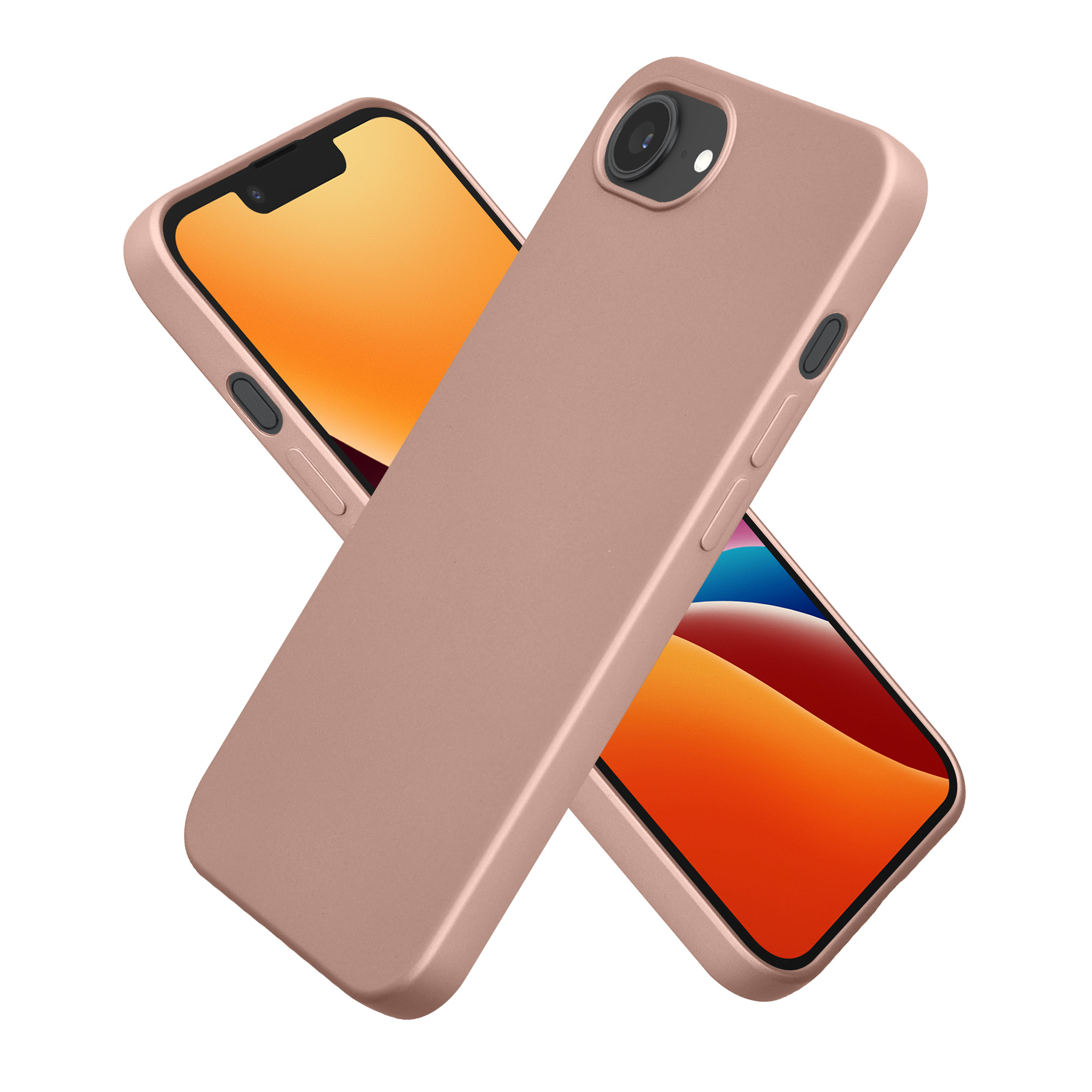 Pouzdro pro Apple iPhone 17e / iPhone 16e kwmobile metalické TPU - metalická růžové zlato