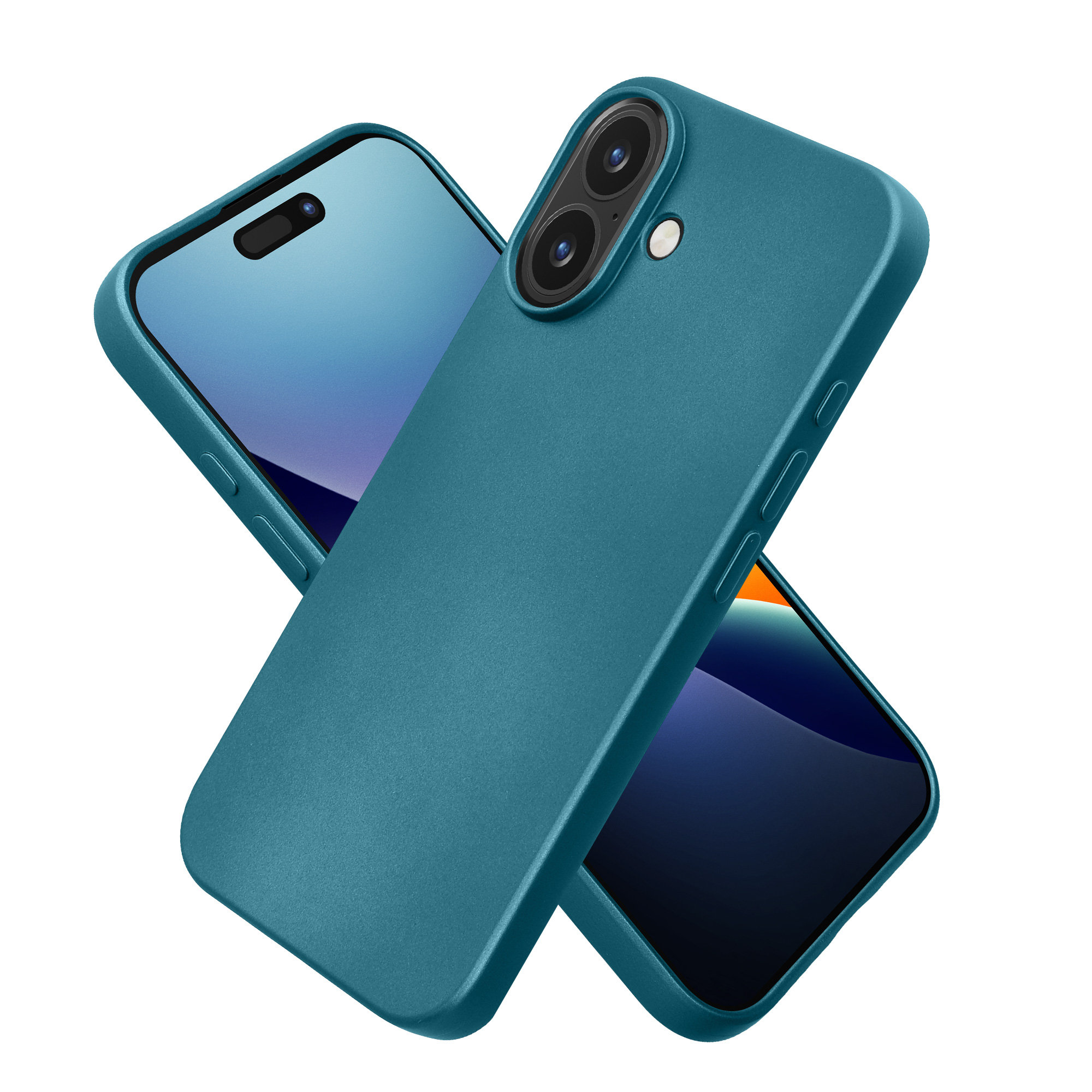 Pouzdro pro Apple iPhone 16 kwmobile tenké metalické silikonové - metalická karibská modrá