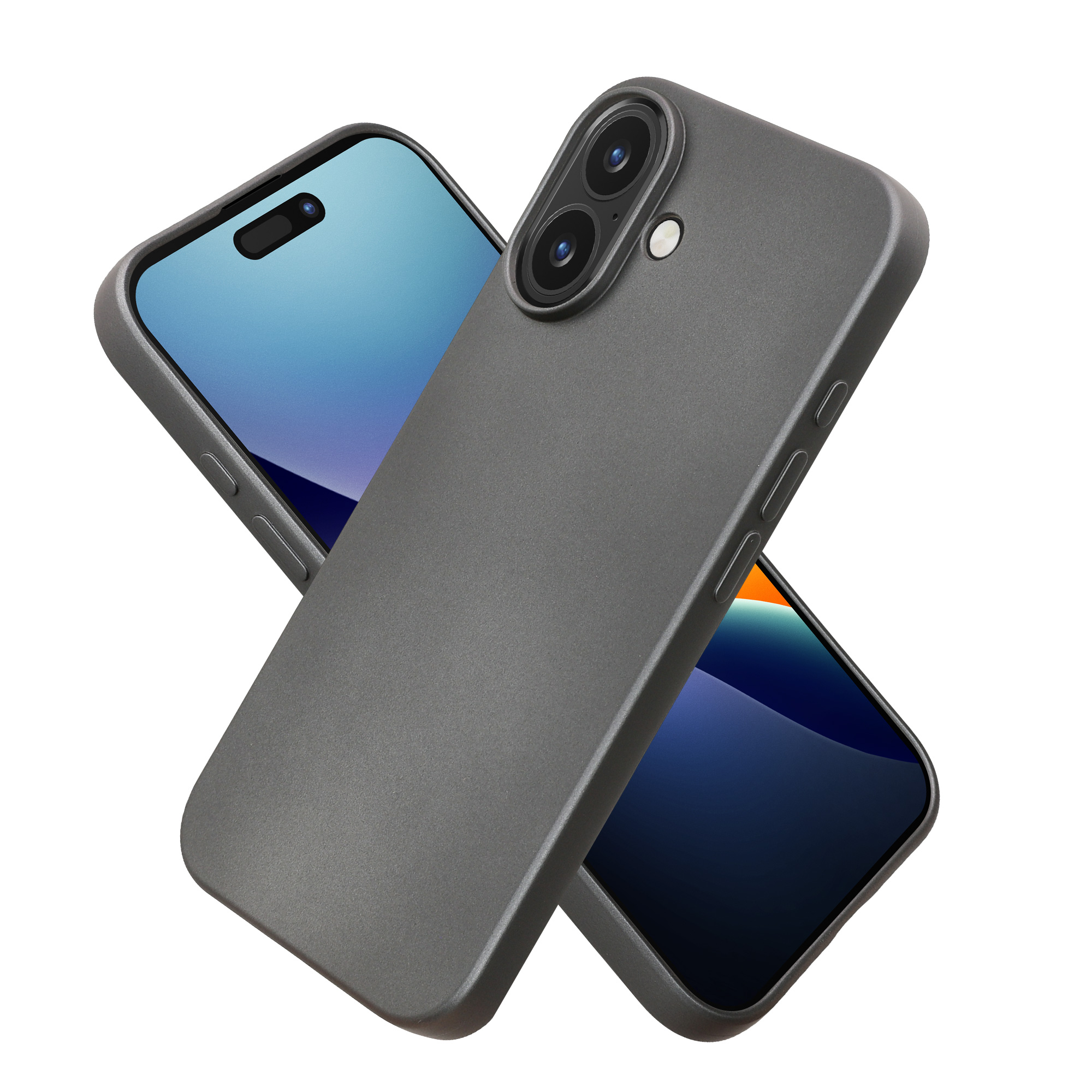 Pouzdro pro Apple iPhone 16 kwmobile tenké metalické silikonové - metalická šedá