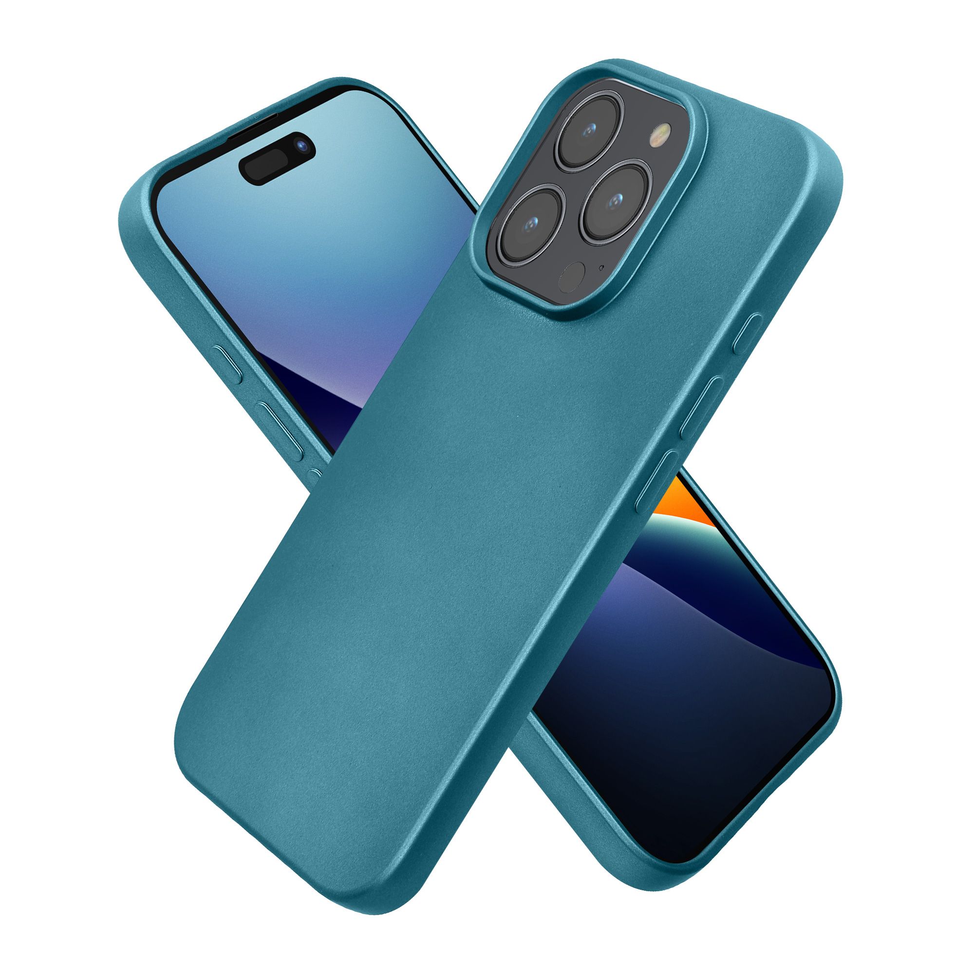 Pouzdro pro Apple iPhone 16 Pro kwmobile tenké metalické silikonové - metalická karibská modrá