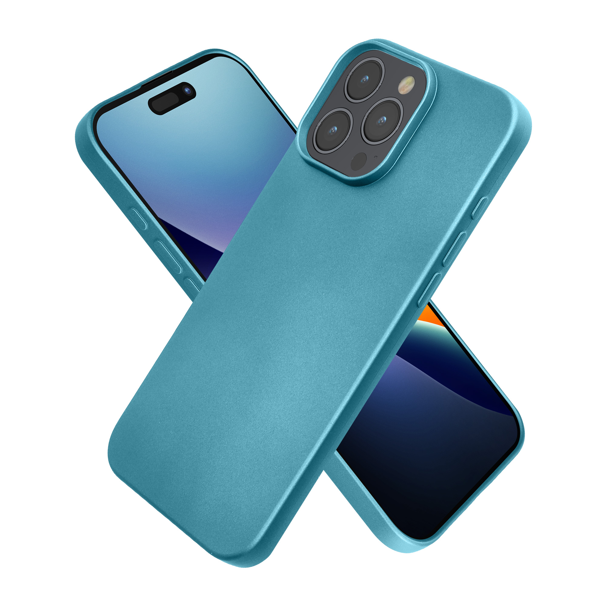Pouzdro pro Apple iPhone 16 Pro Max kwmobile tenké metalické silikonové - metalická karibská modrá