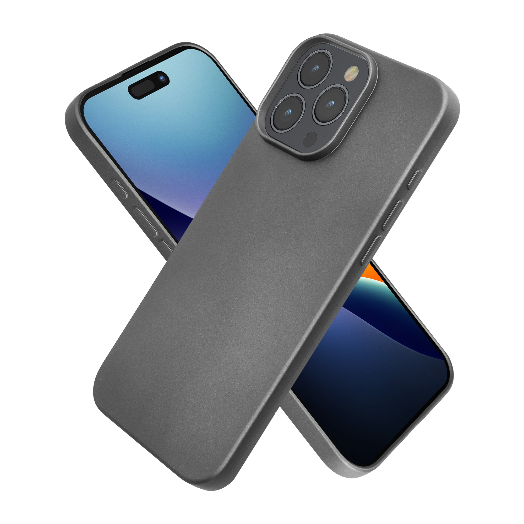 Pouzdro pro Apple iPhone 16 Pro Max kwmobile tenké metalické silikonové - metalická šedá