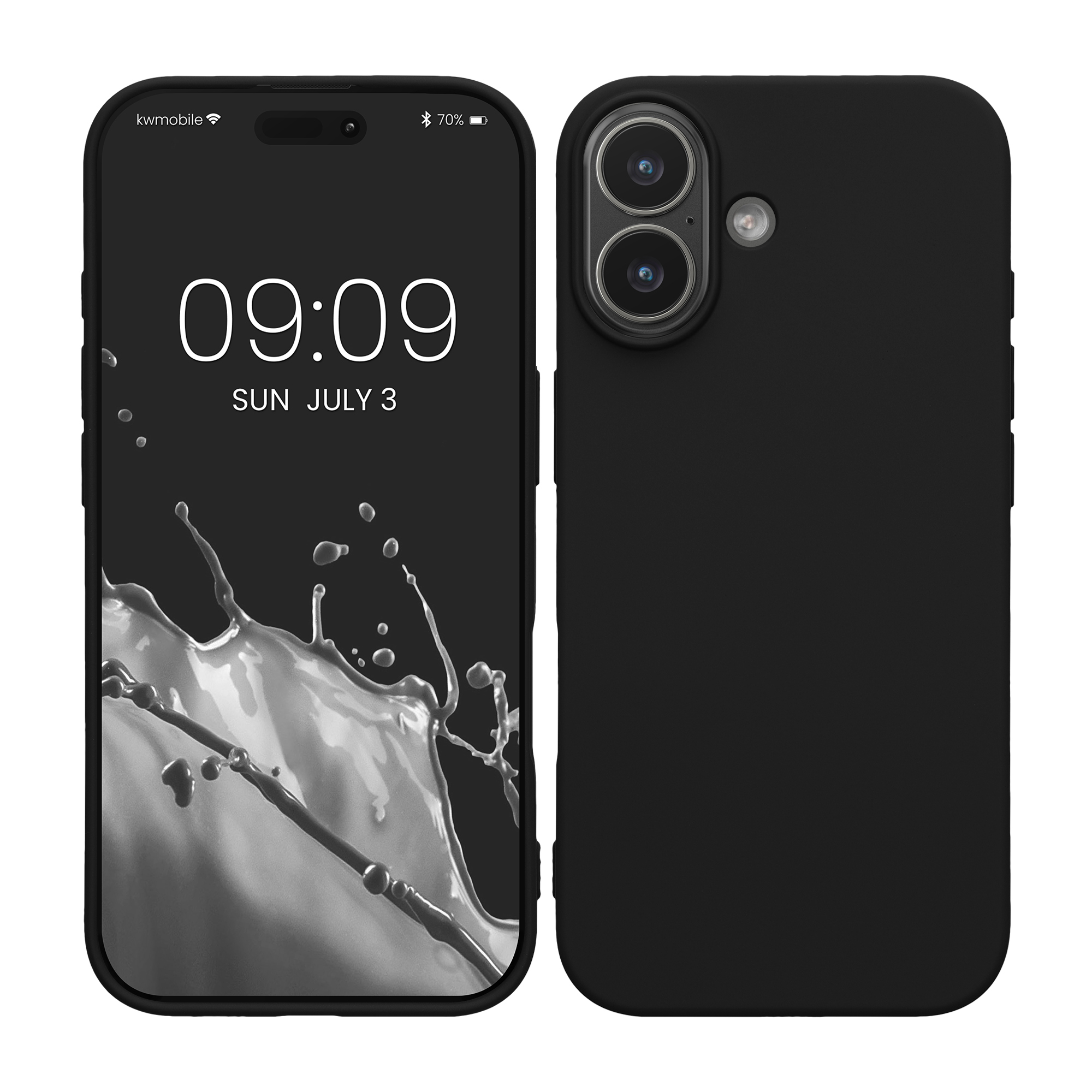Pouzdro pro Apple iPhone 17 kwmobile tenké ochranné silikonové - matná černá