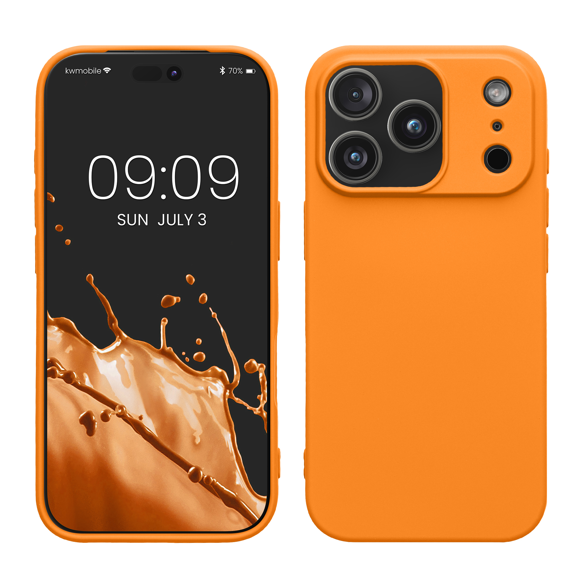 Pouzdro pro Apple iPhone 18 Pro / iPhone 17 Pro kwmobile tenké ochranné silikonové - ovocná oranžová