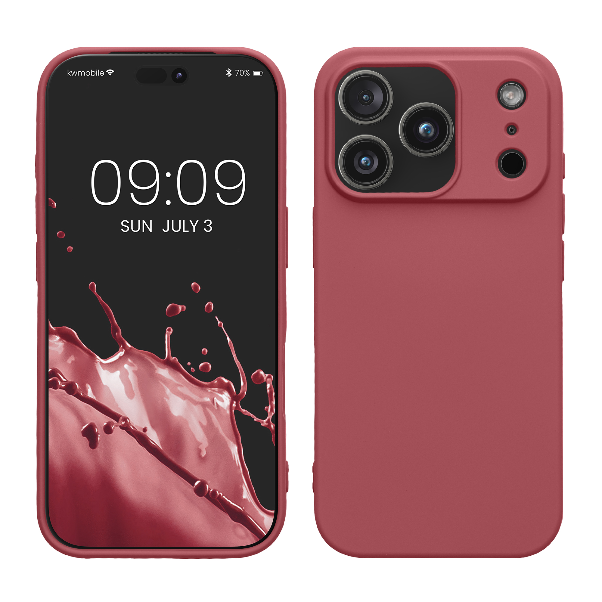 Pouzdro pro Apple iPhone 18 Pro / iPhone 17 Pro kwmobile tenké ochranné silikonové - tmavě starorůžová