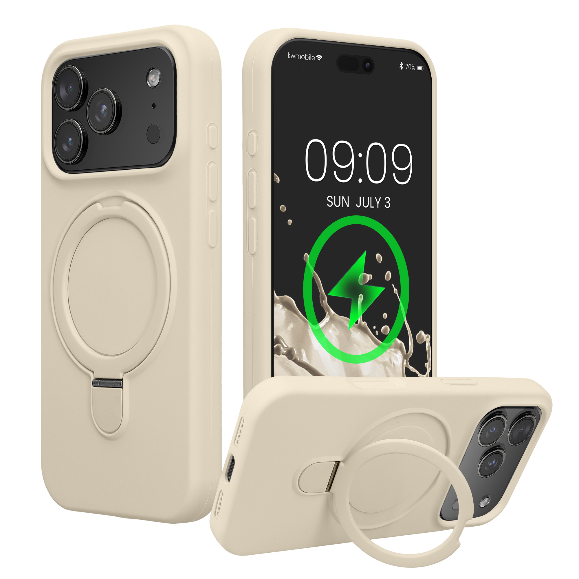 Kryt s MagSafe na mobil Apple iPhone 18 Pro / 17 Pro - kwmobile, krémový