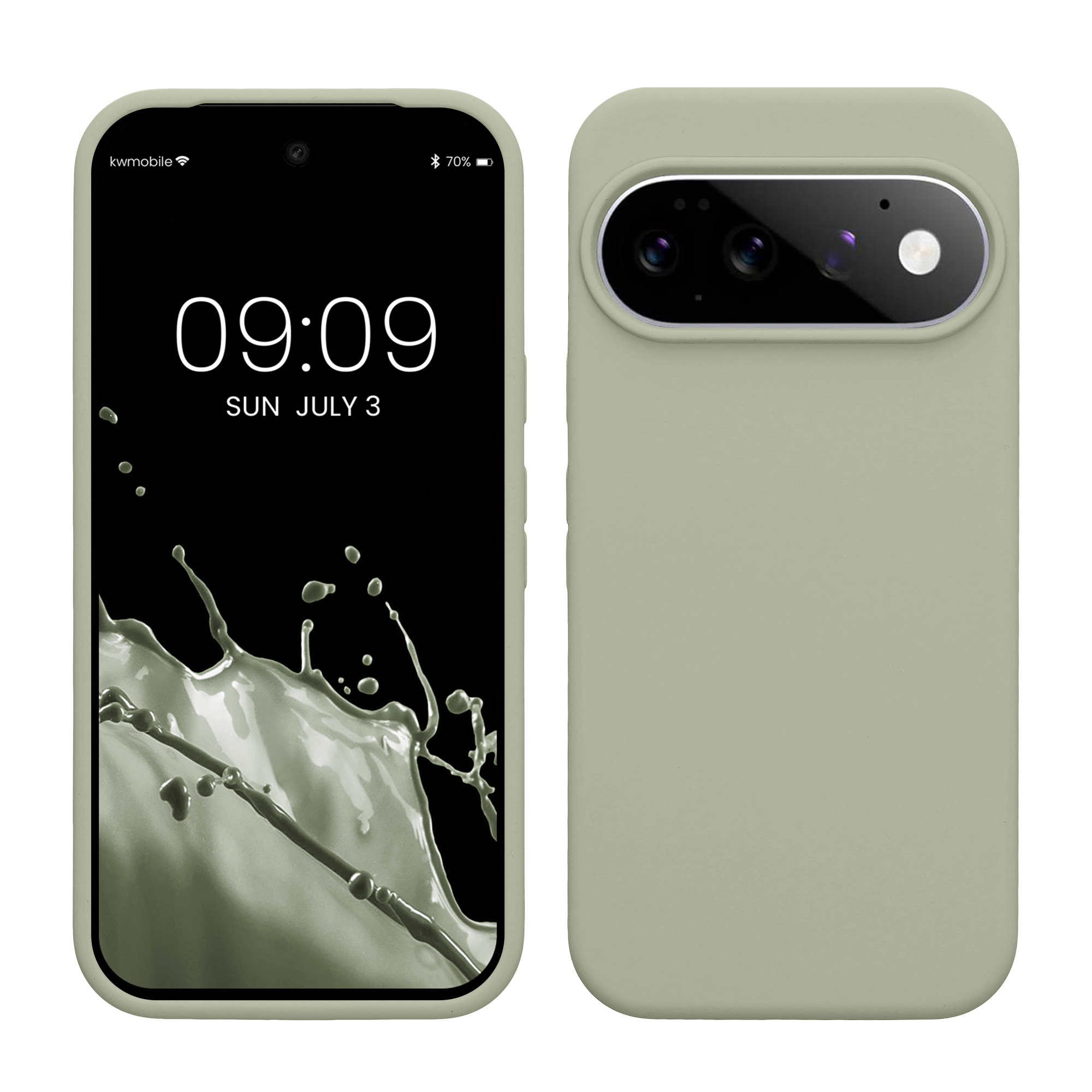 Pouzdro pro Google Pixel 11 / Pixel 11 Pro kwmobile silikonové - šedozelená