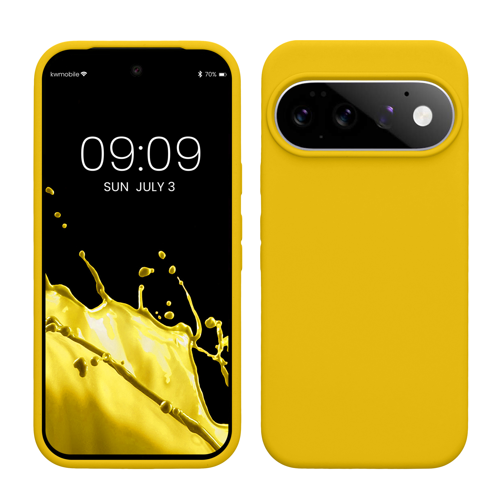 Pouzdro pro Google Pixel 11 / Pixel 11 Pro kwmobile silikonové - zářivě žlutá