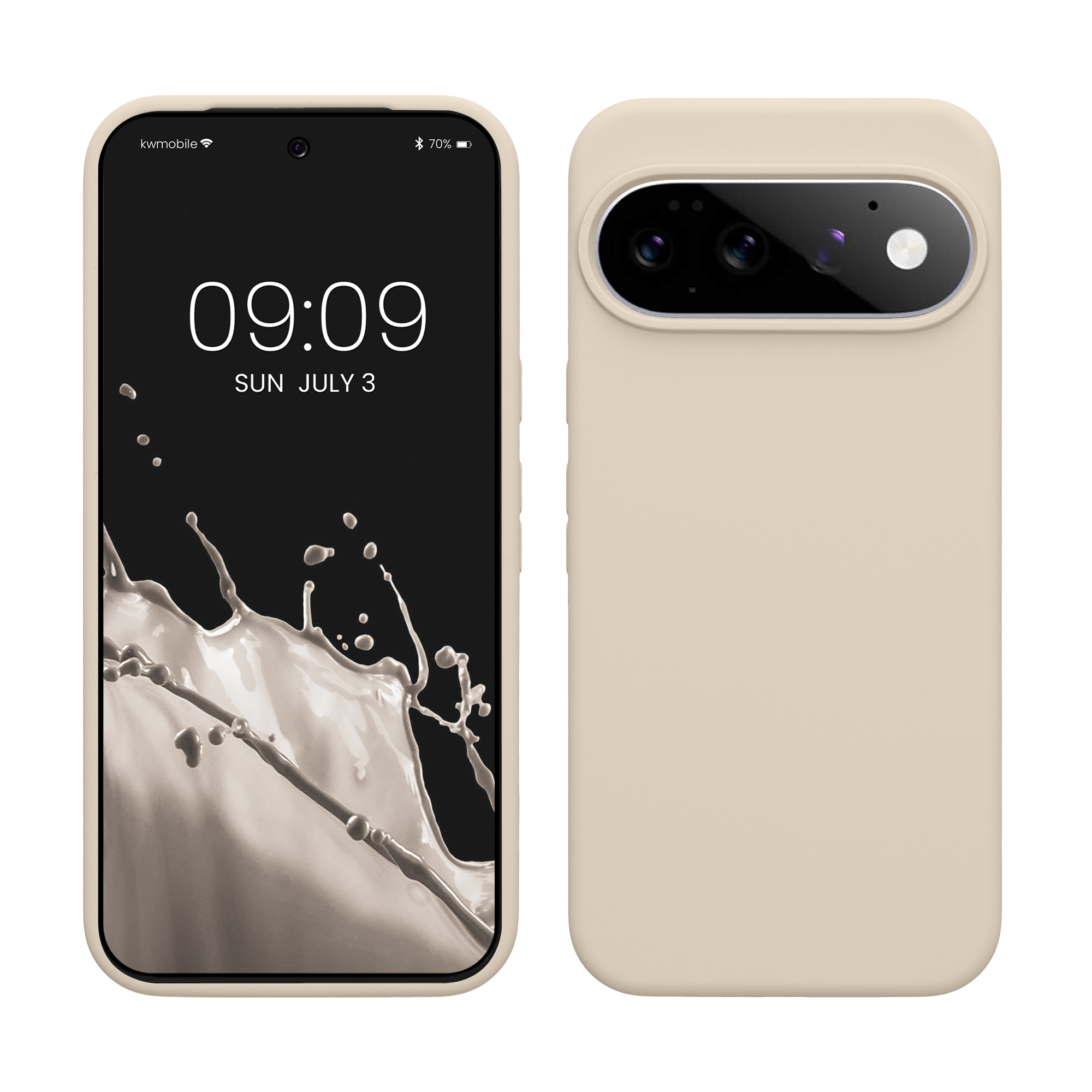 Pouzdro pro Google Pixel 11 Pro XL kwmobile silikonové - matná krémová