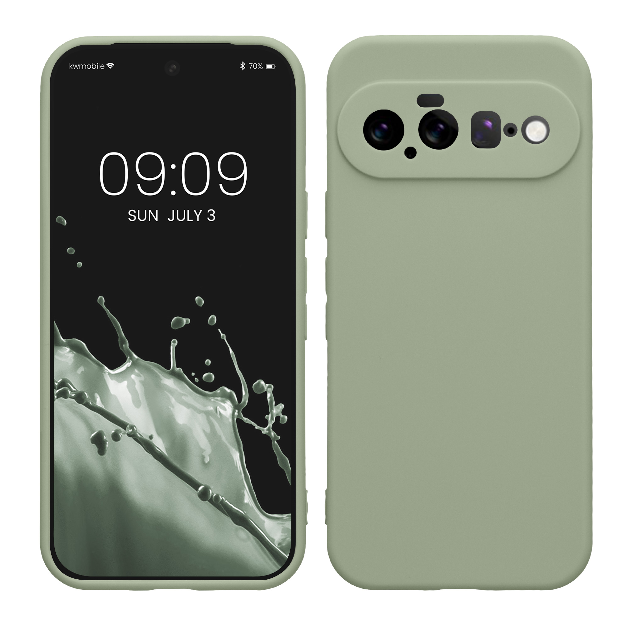 Pouzdro pro Google Pixel 11 kwmobile tenké TPU - šedozelená