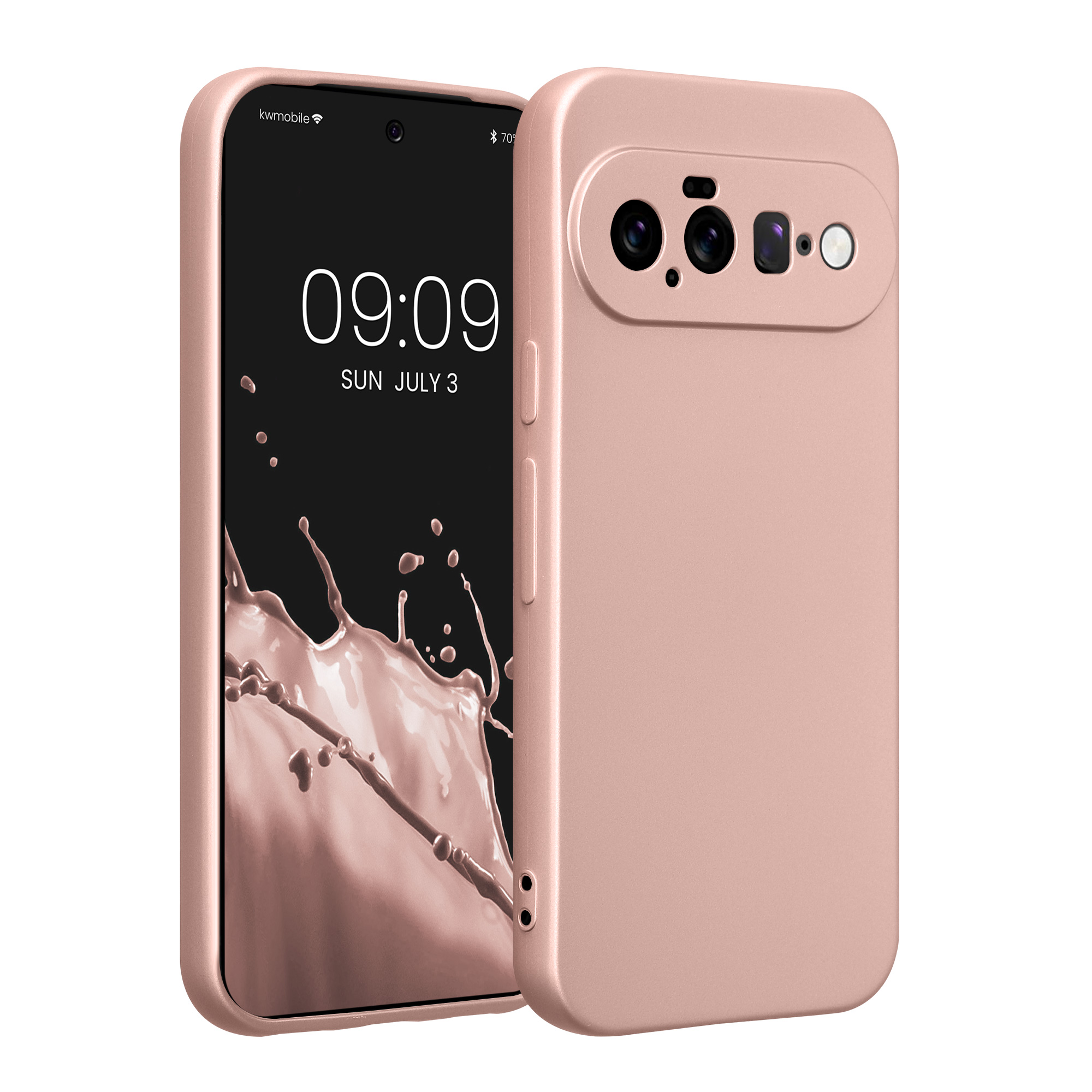 Pouzdro pro Google Pixel 11 kwmobile metalické TPU - metalická růžové zlato