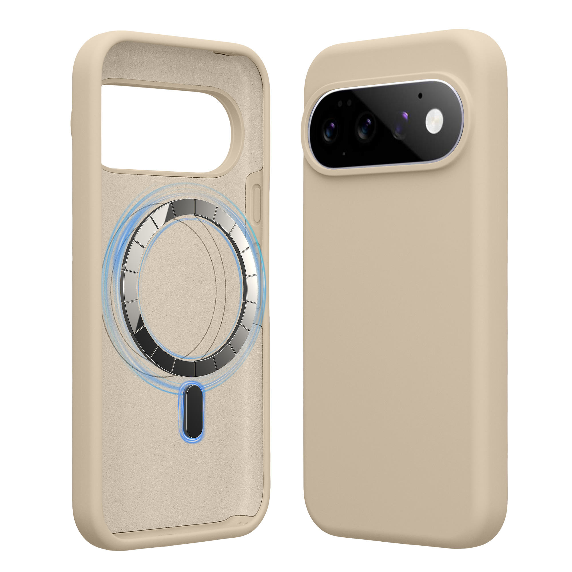 TPU silikonové pouzdro pro Google Pixel 11 / Pixel 11 Pro kwmobile MagSafe - matná krémová