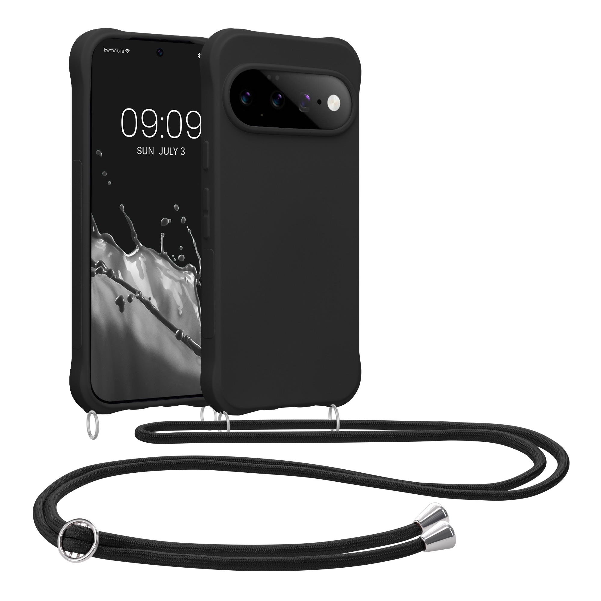 Pouzdro s popruhem (crossbody) pro Google Pixel 11 Pro XL kwmobile silikonové - černá