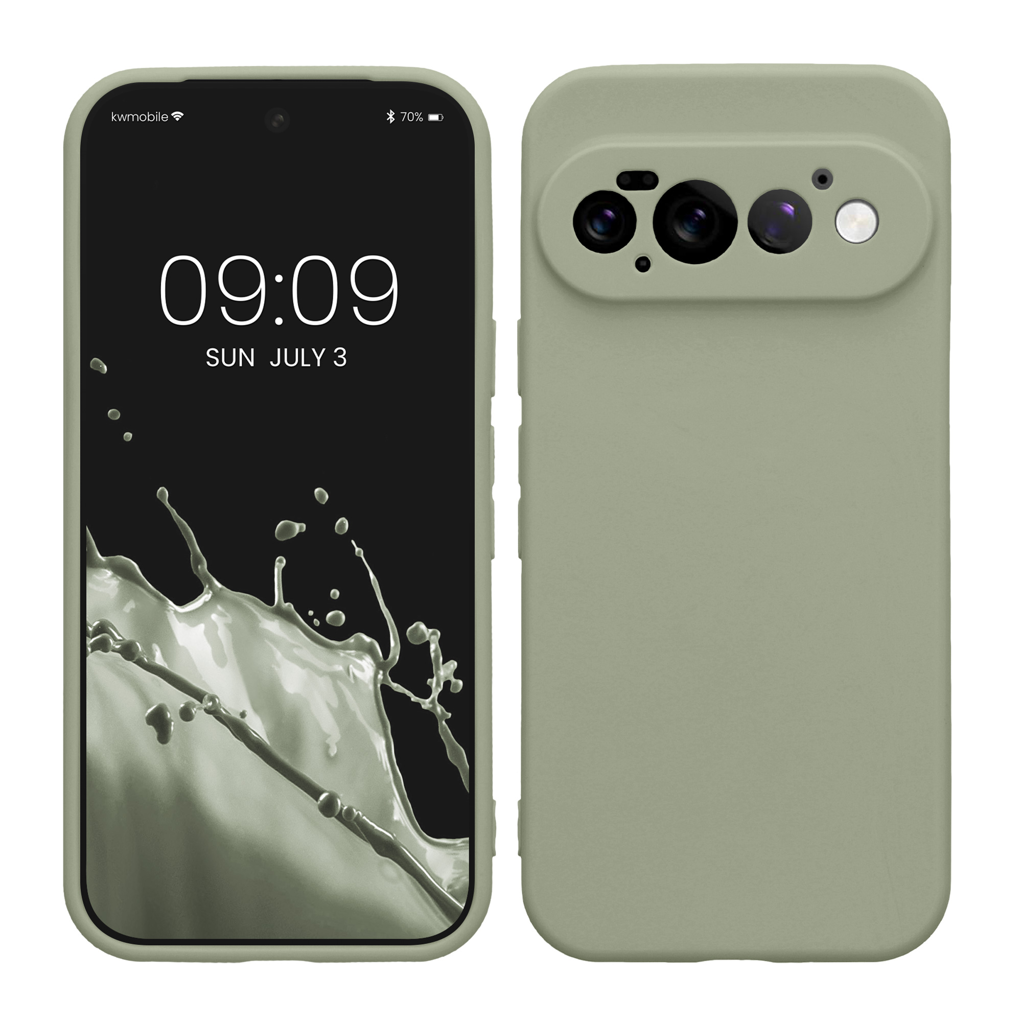 Pouzdro pro Google Pixel 11 Pro kwmobile tenké TPU - šedozelená