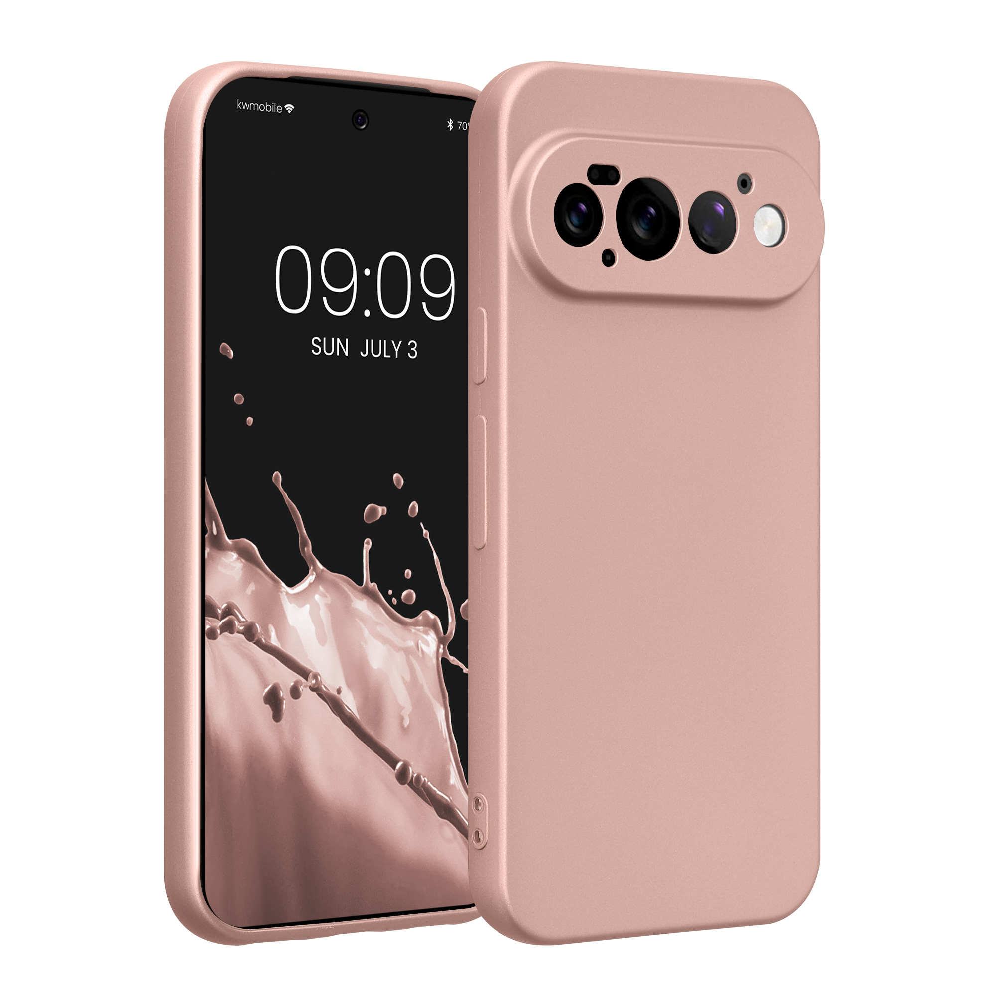 Pouzdro pro Google Pixel 11 Pro kwmobile metalické TPU - metalická růžové zlato