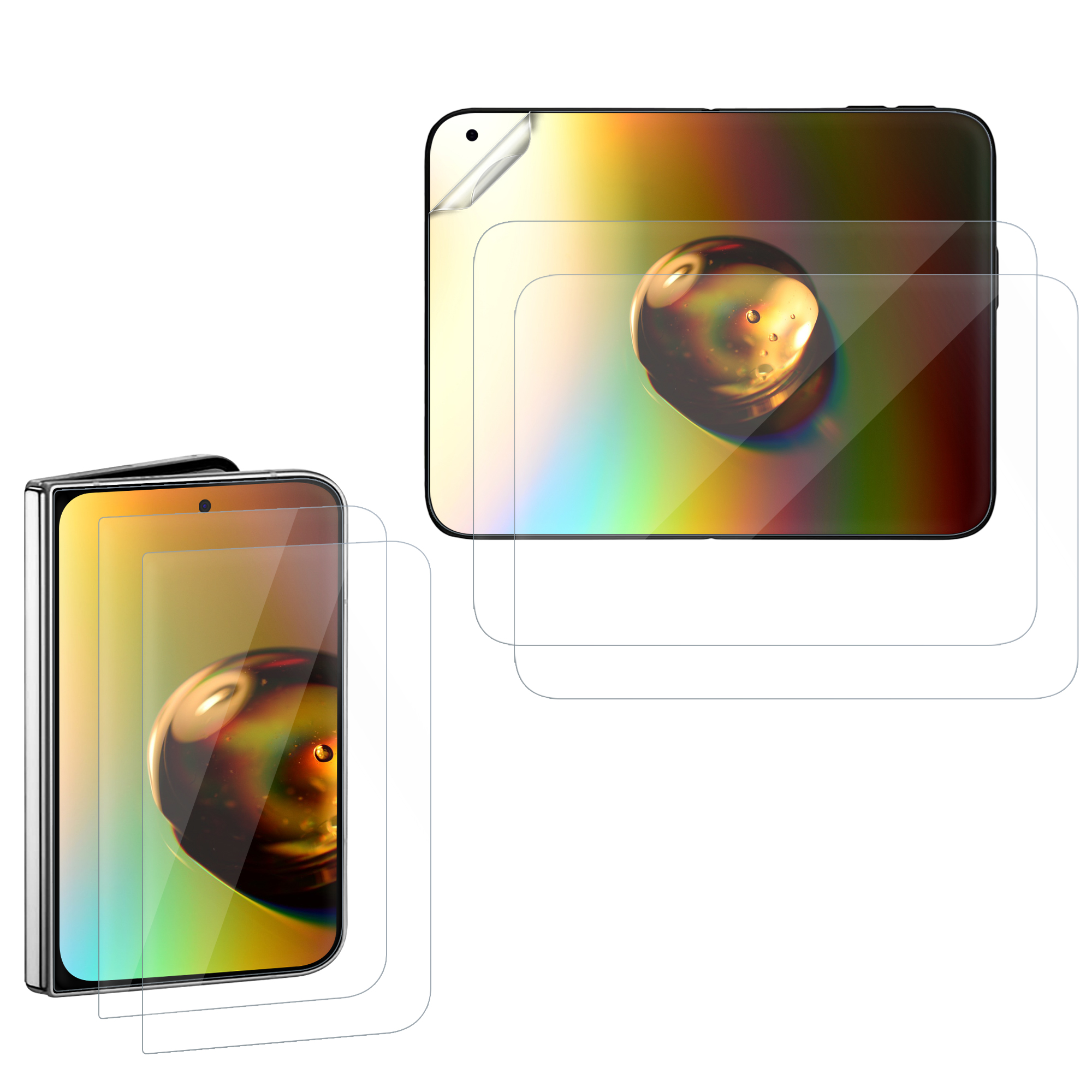 Sada fólií pro Apple iPhone Duo, 3× vnitřní + 3× vnější kwmobile