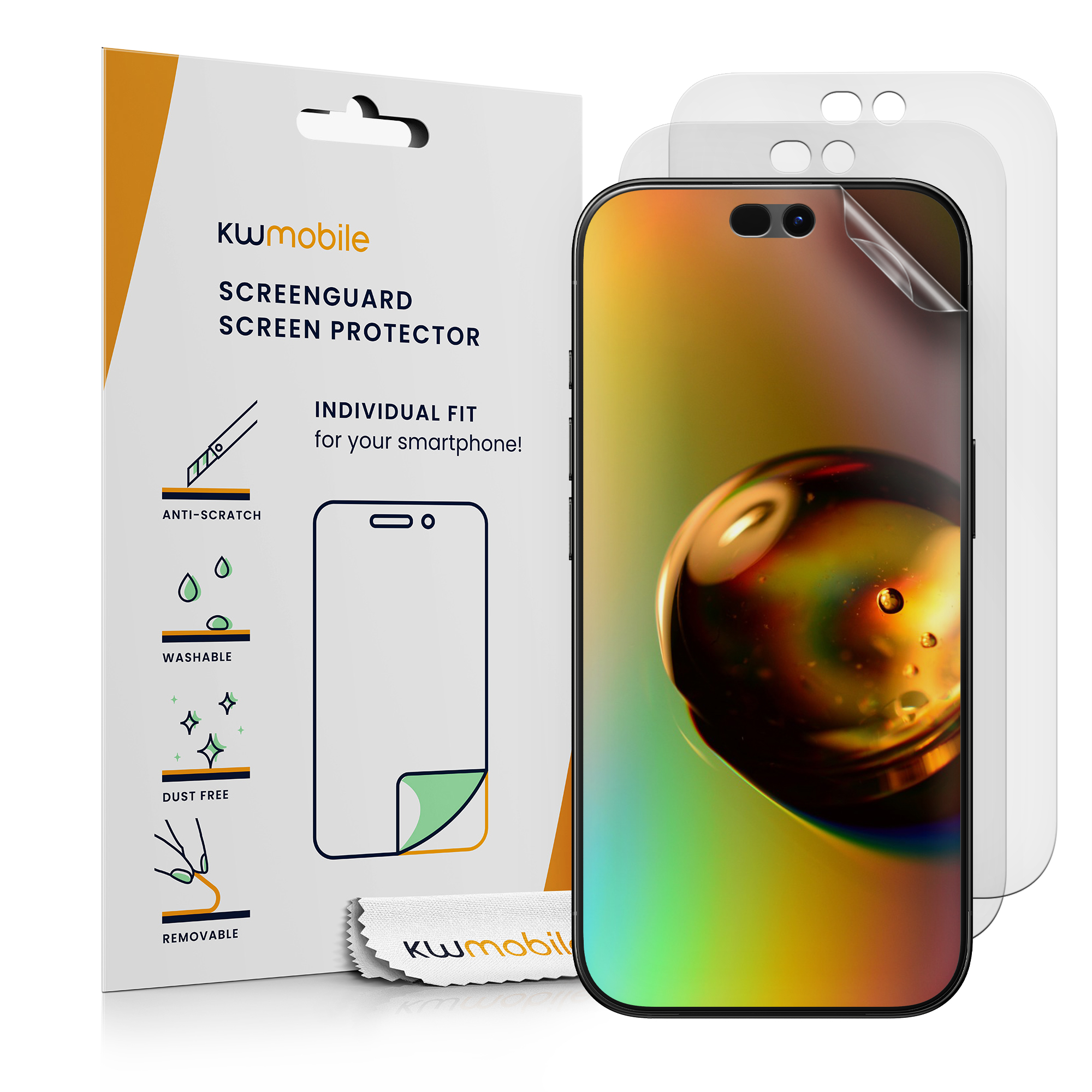 Matné antireflexní ochranné fólie na displej pro Apple iPhone 18 Pro, 3 ks, odolné proti poškrábání kwmobile