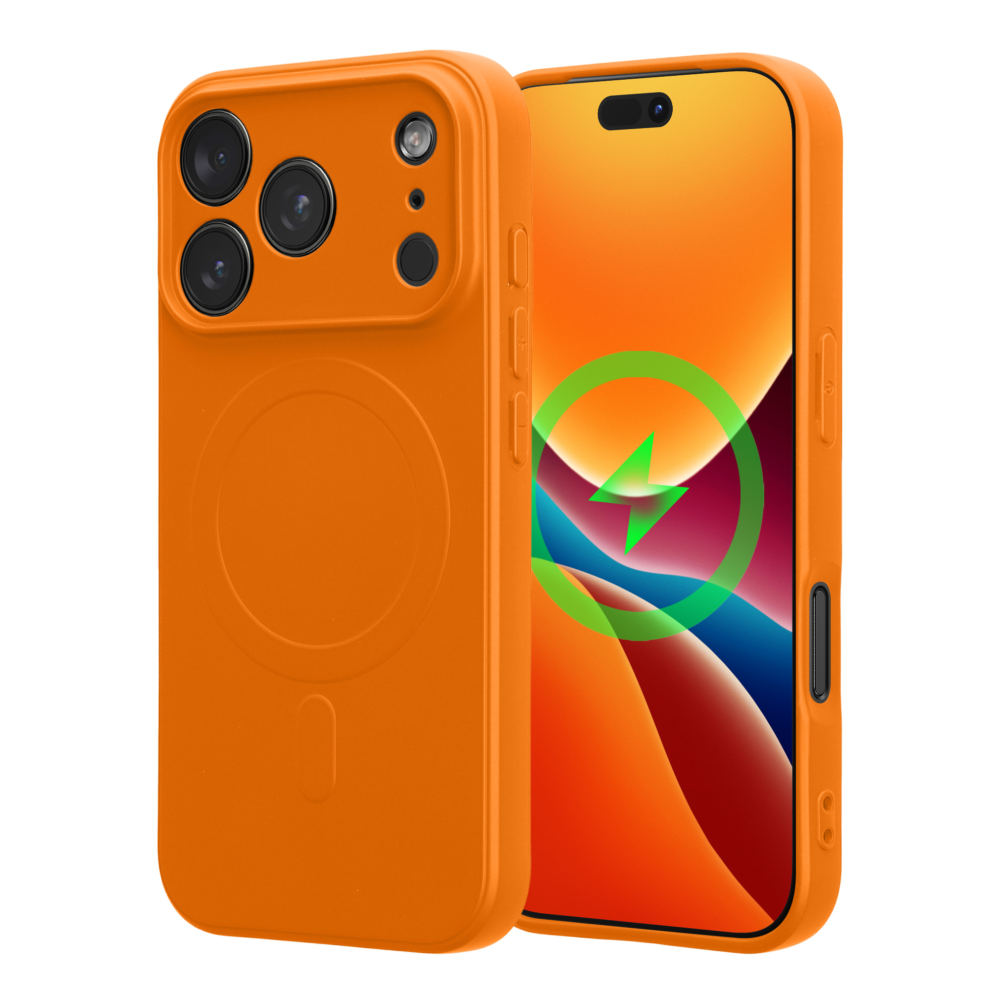 Kryt s MagSafe na mobil Apple iPhone 18 Pro / 17 Pro - kwmobile, ovocný oranžový