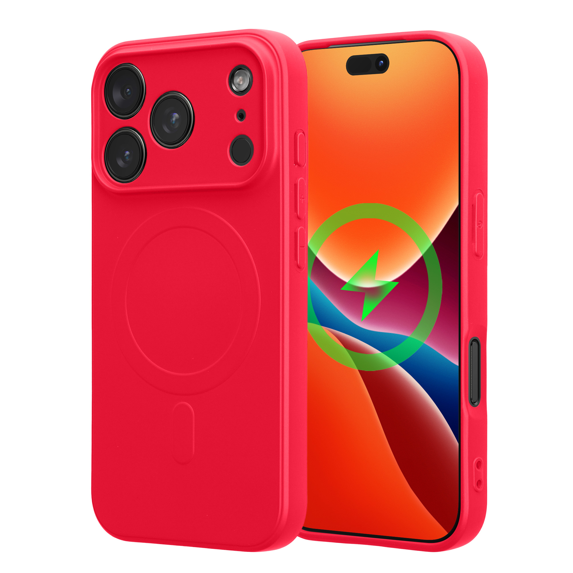Kryt s MagSafe na mobil Apple iPhone 18 Pro / 17 Pro - kwmobile, neonově růžový