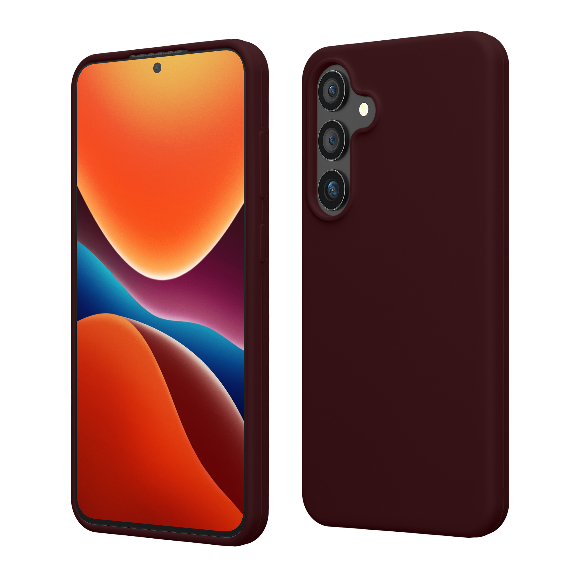 Silikonový kryt na mobil Galaxy S24 kwmobile vínově fialová