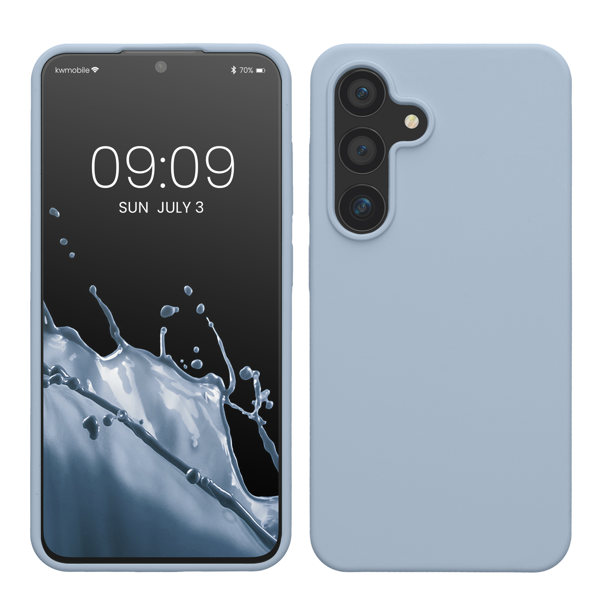 Silikonový kryt na mobil Galaxy S24 kwmobile matně světle modrá
