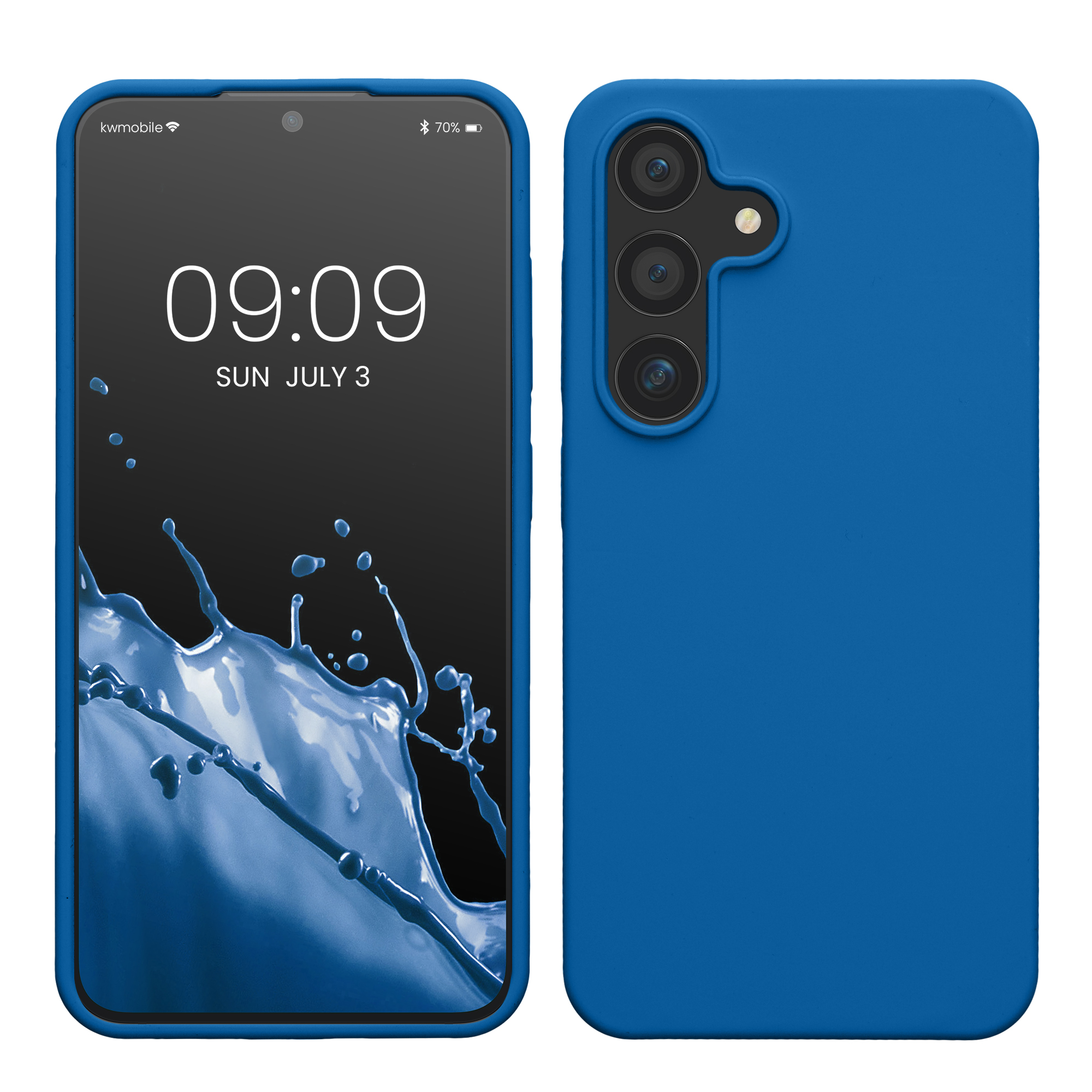 Silikonový kryt na mobil Galaxy S24 kwmobile modrá Blue Reef