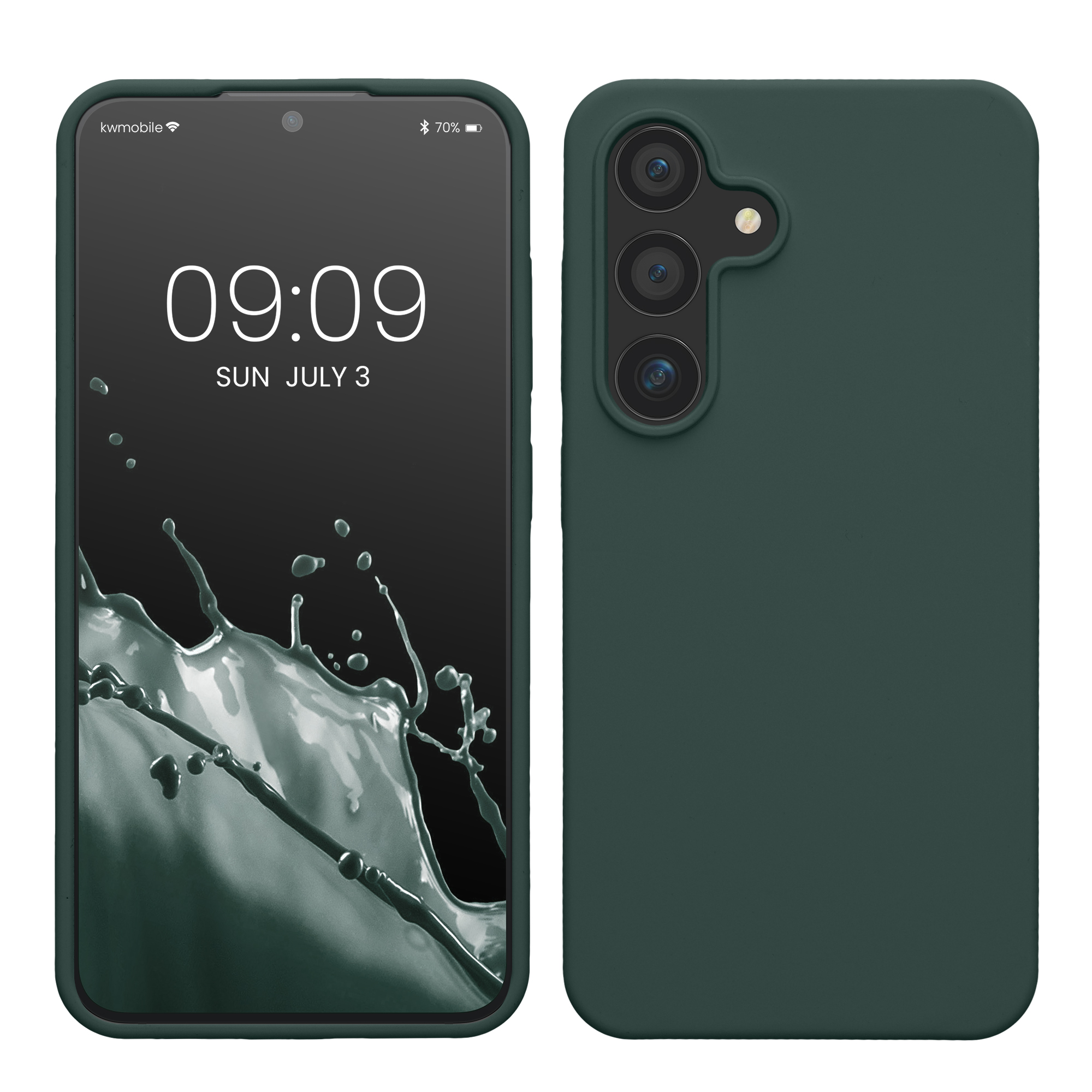 Silikonový kryt na mobil Galaxy S24 kwmobile modrozelená