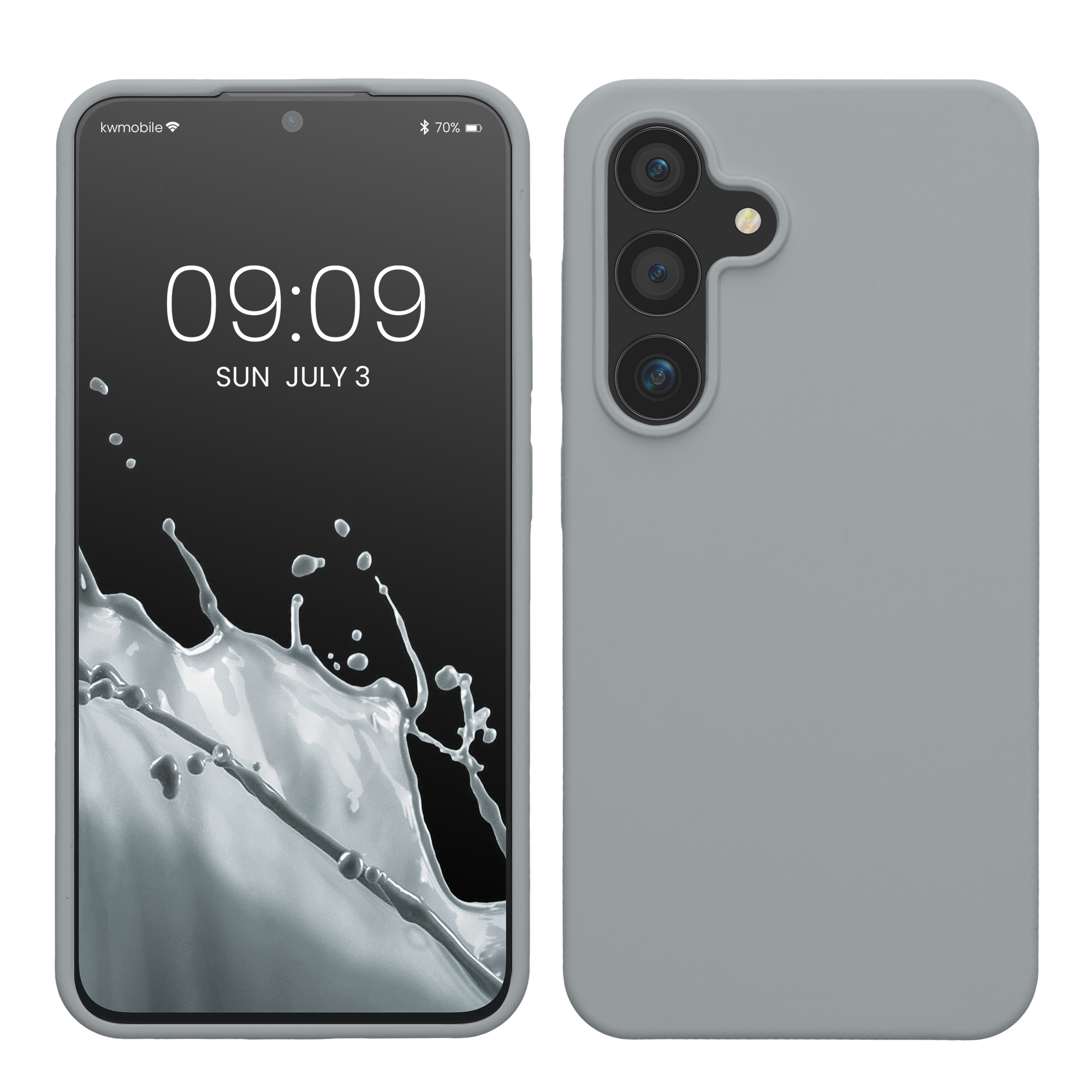 Silikonový kryt na mobil Galaxy S24 kwmobile šedá