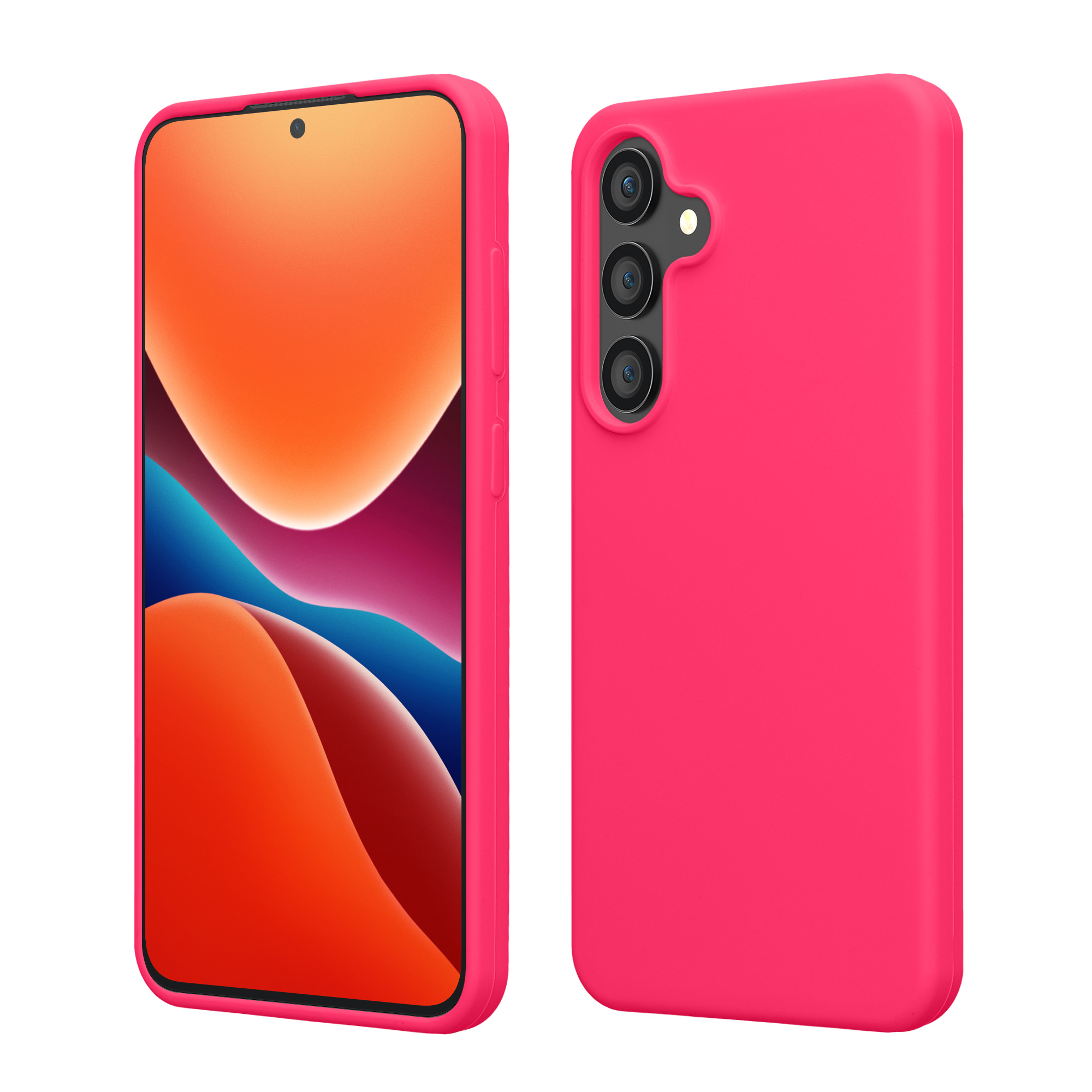 Silikonový kryt na mobil Galaxy S23 FE kwmobile neonově růžová