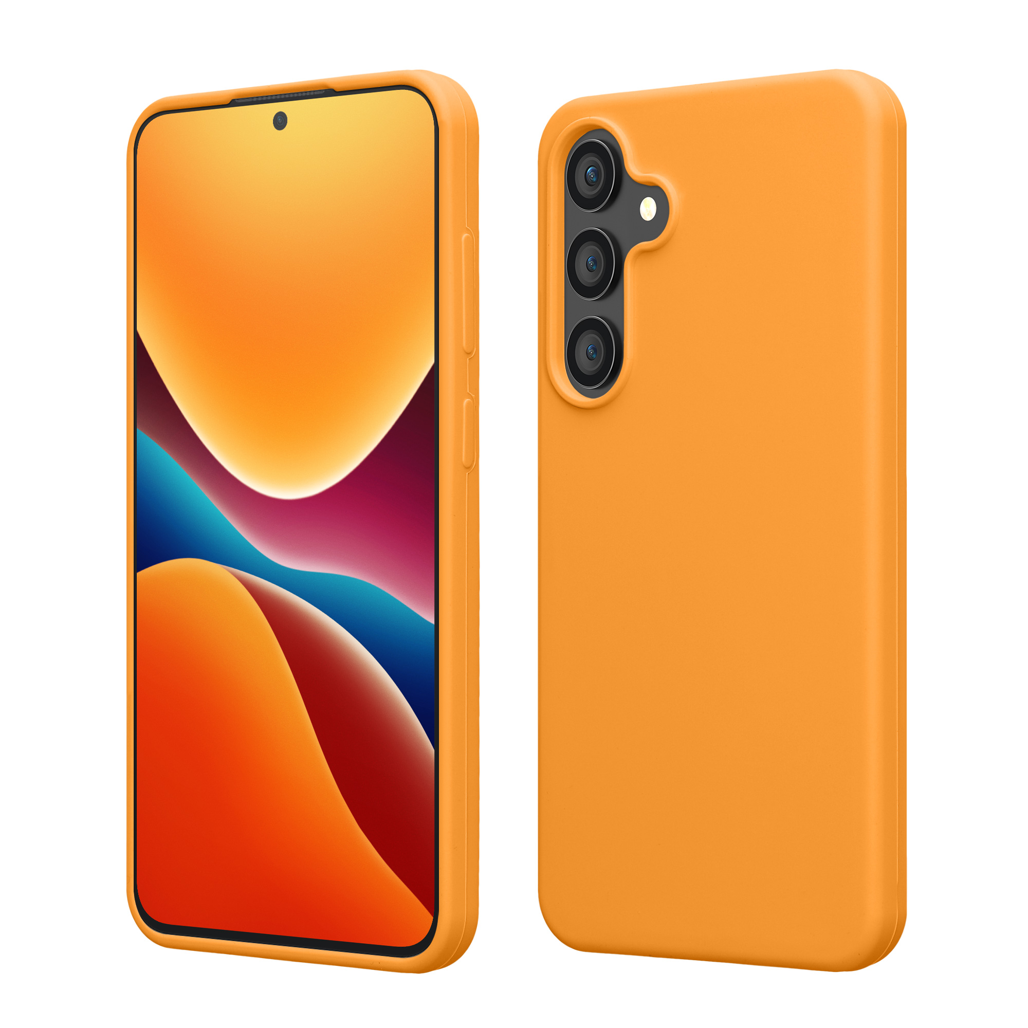 Silikonový kryt na mobil Galaxy S23 FE kwmobile ovocná oranžová