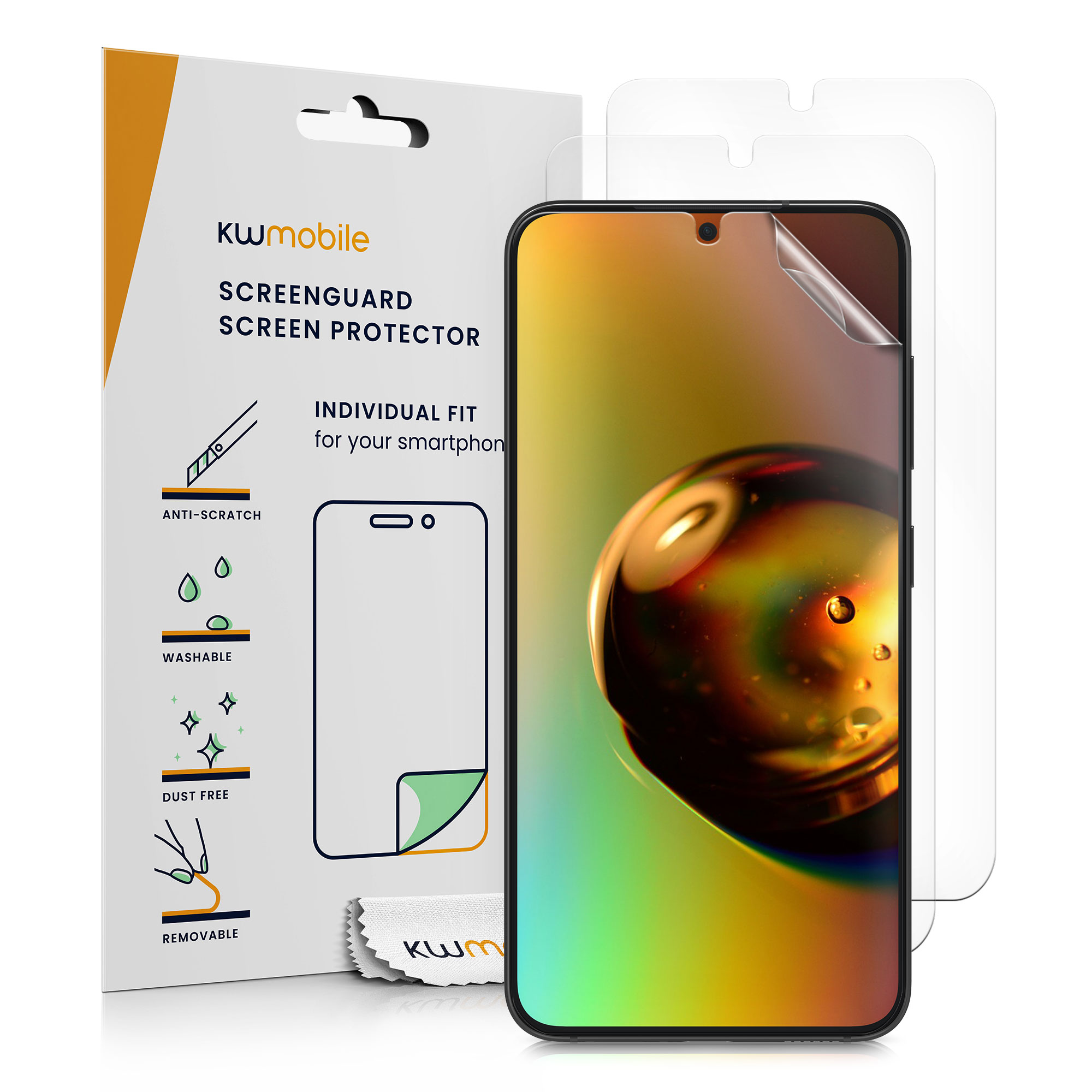 3x Ochranná fólie Galaxy S24 kwmobile čirá