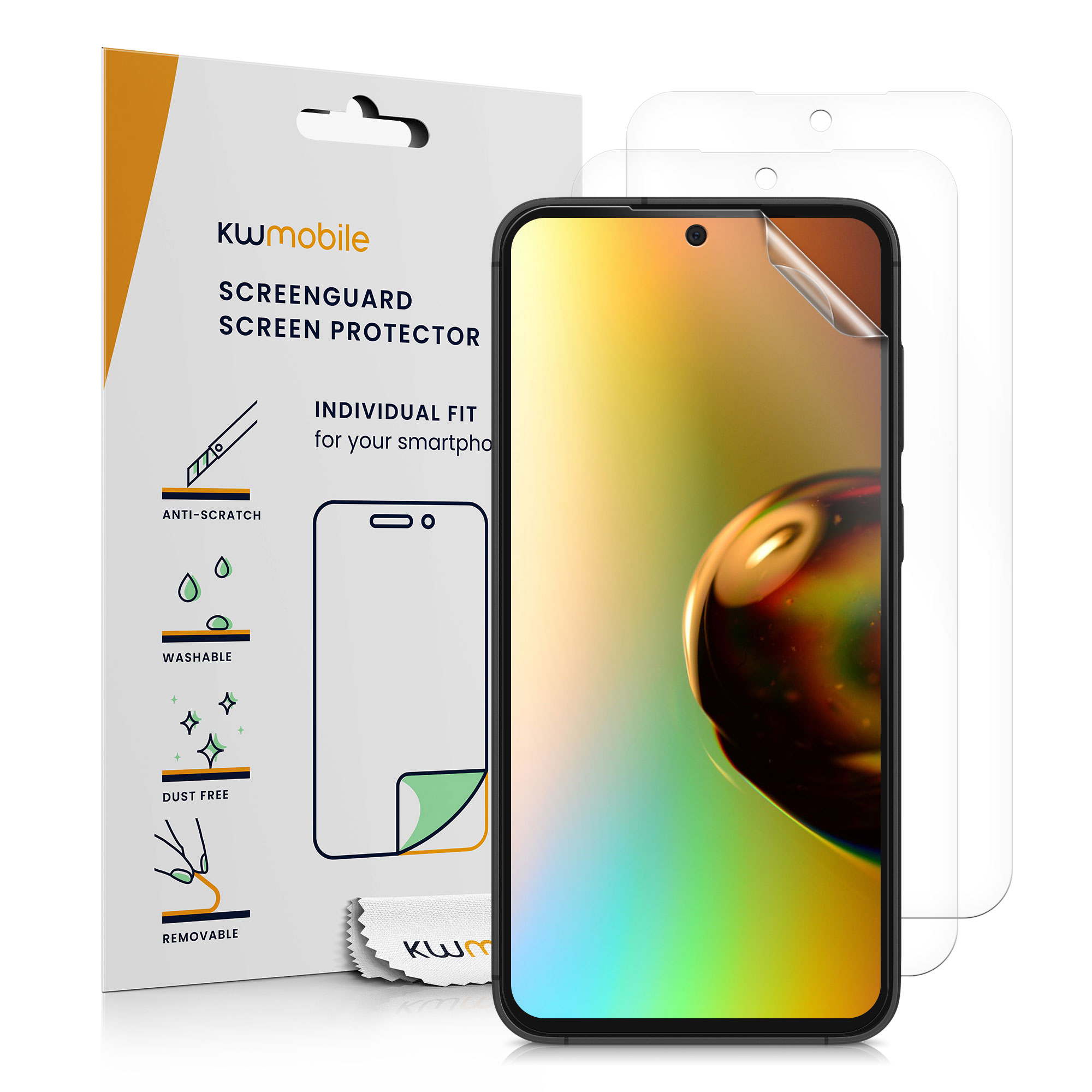 3x Ochranná fólie Galaxy S23 FE kwmobile čirá
