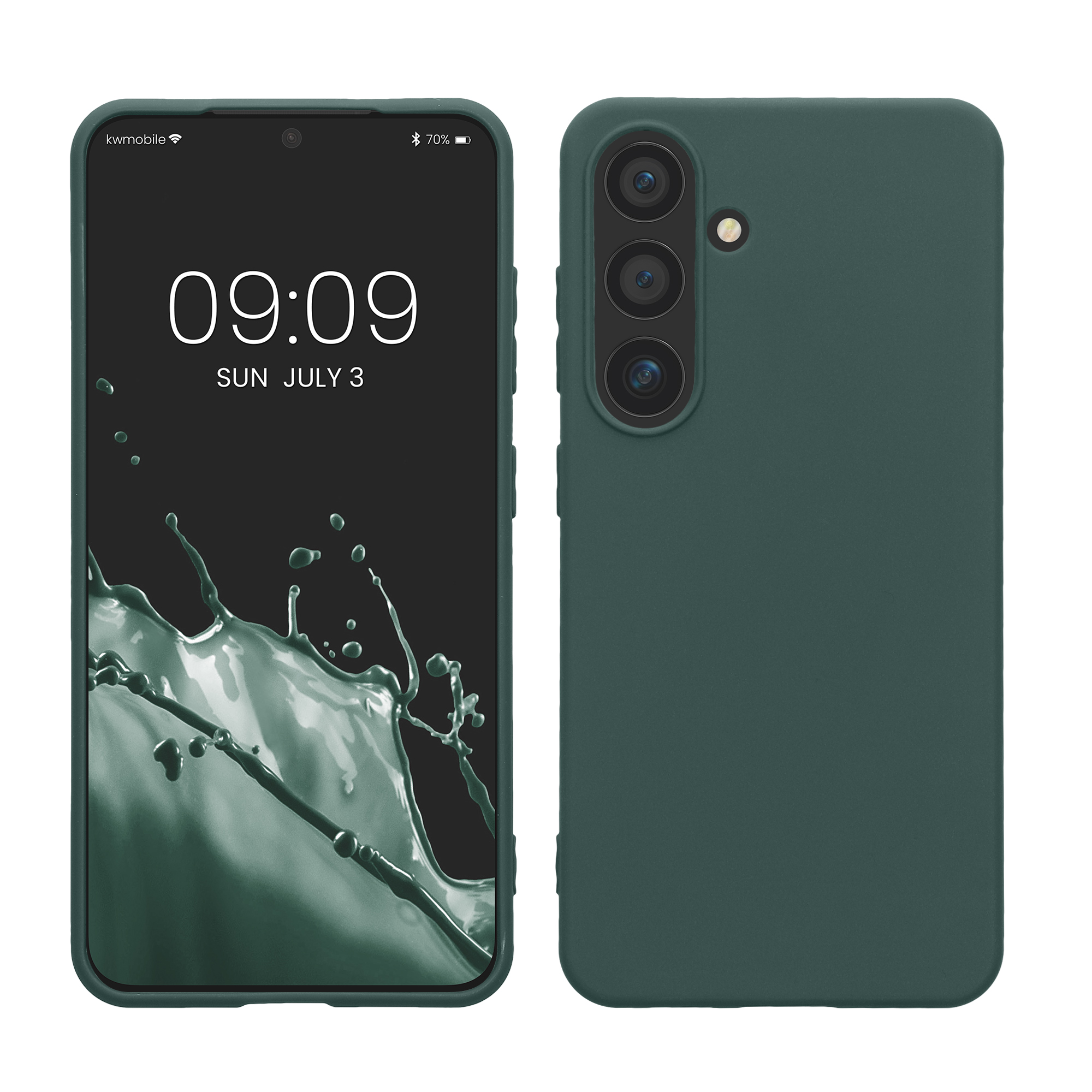 Silikonový kryt na mobil Galaxy S24 kwmobile modrozelená