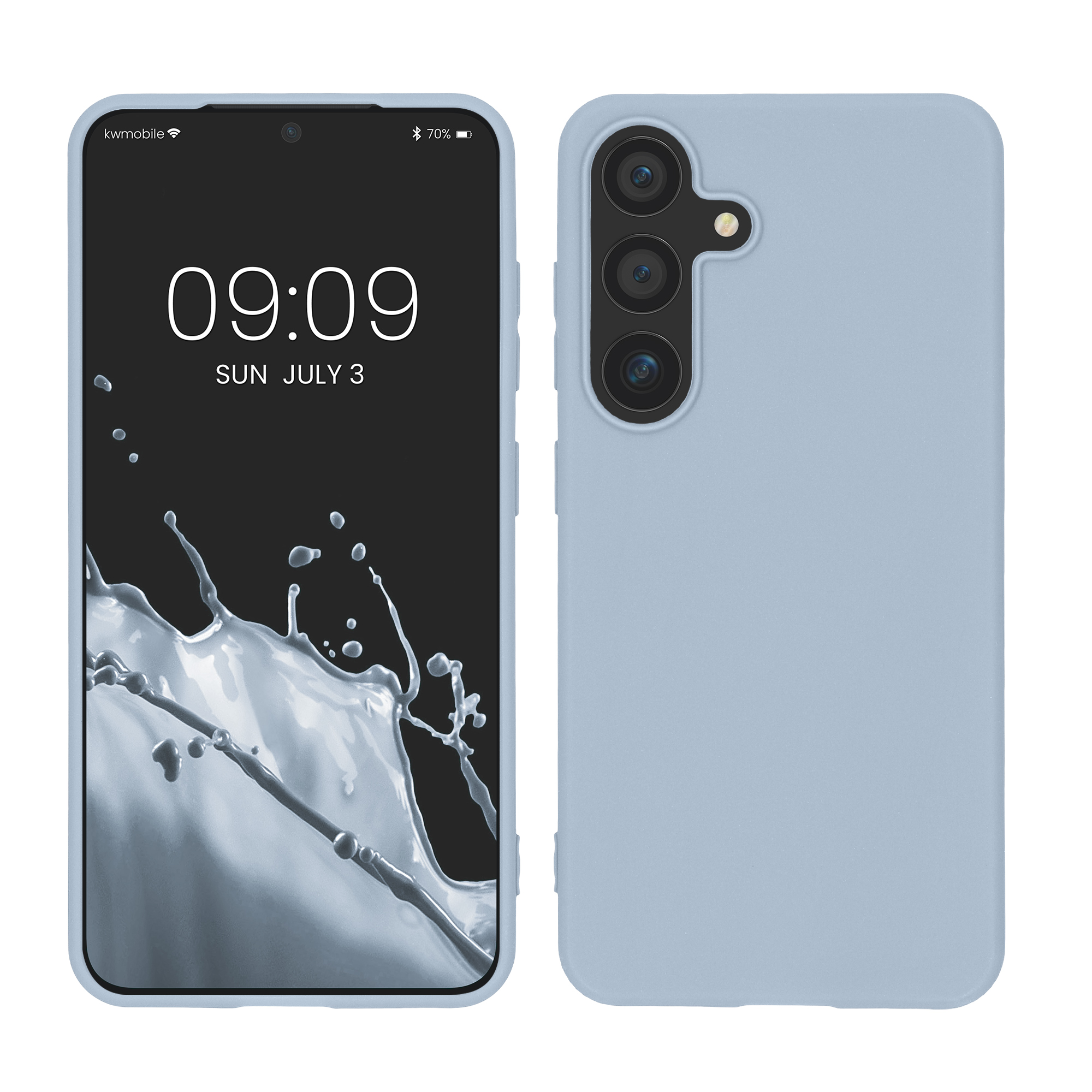 Kryt na mobil Samsung Galaxy S25 kwmobile matná světle modrá