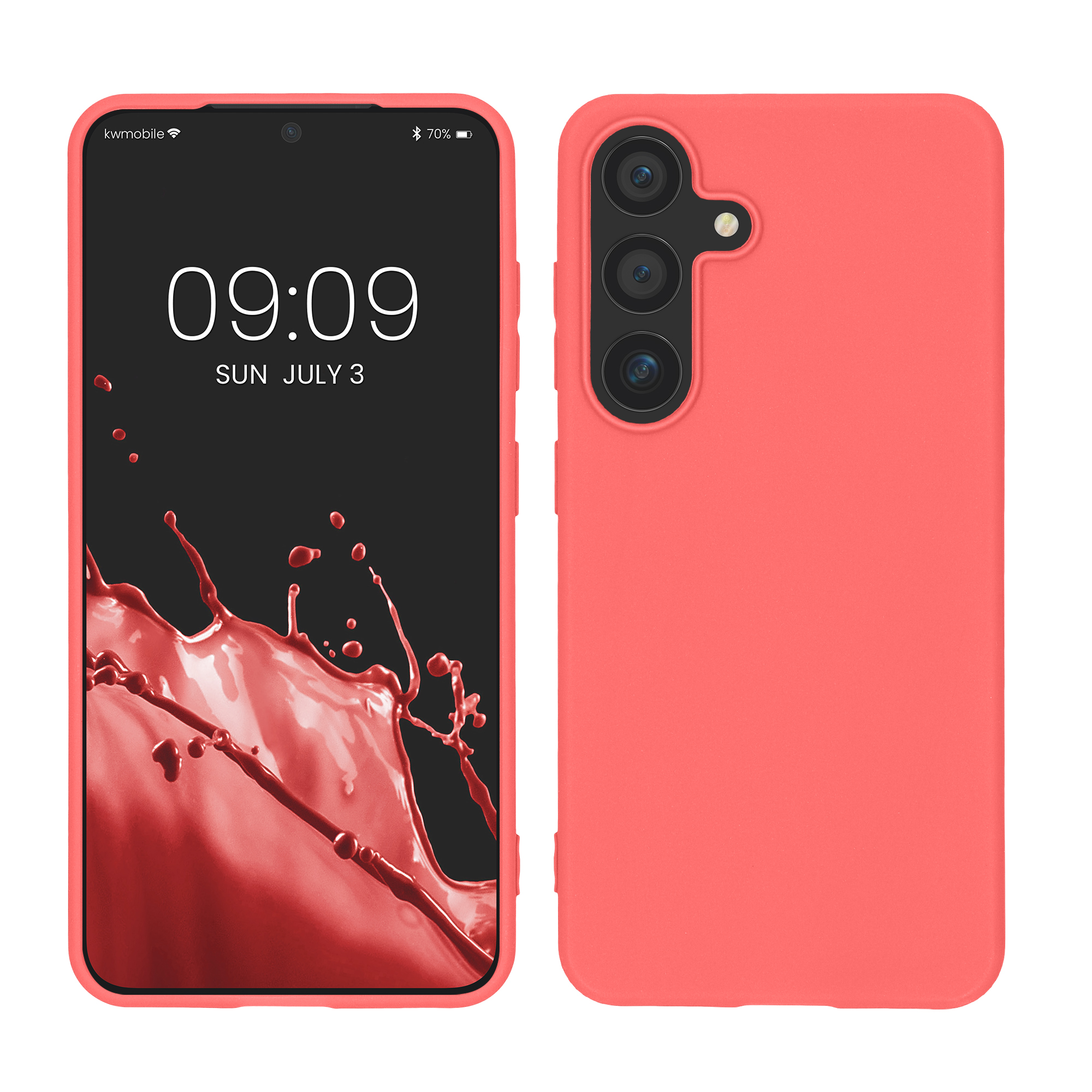 Kryt na mobil Samsung Galaxy S25 kwmobile neonově korálová