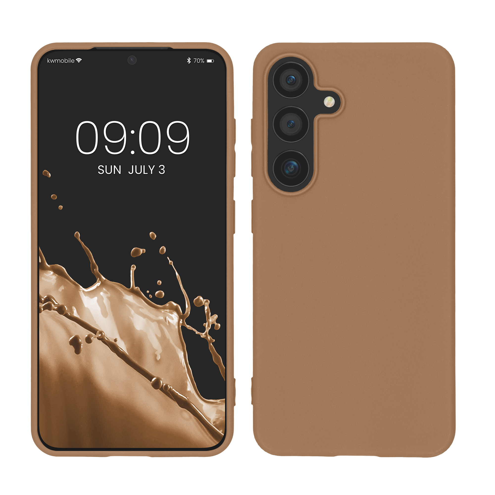 Pouzdro pro Samsung Galaxy S25 kwmobile TPU - kapučínová