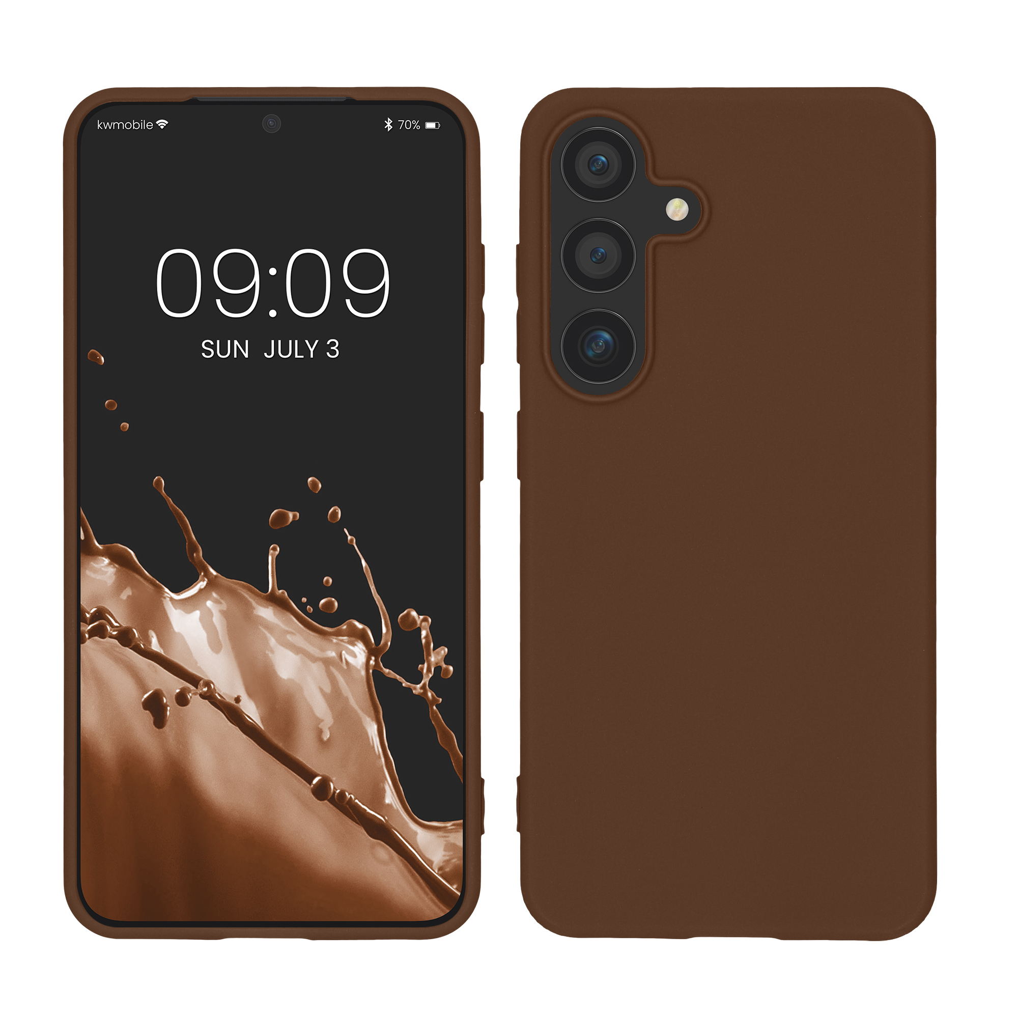 Pouzdro pro Samsung Galaxy S25 kwmobile TPU - čokoládová
