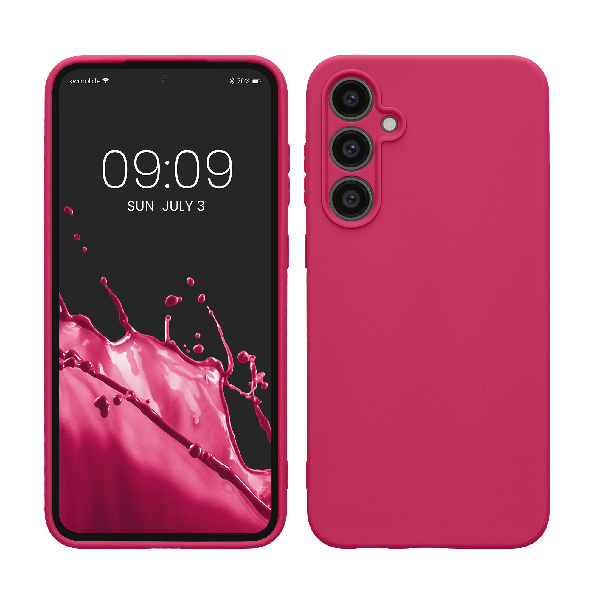 Silikonový kryt na mobil Galaxy S23 FE kwmobile neonově růžová