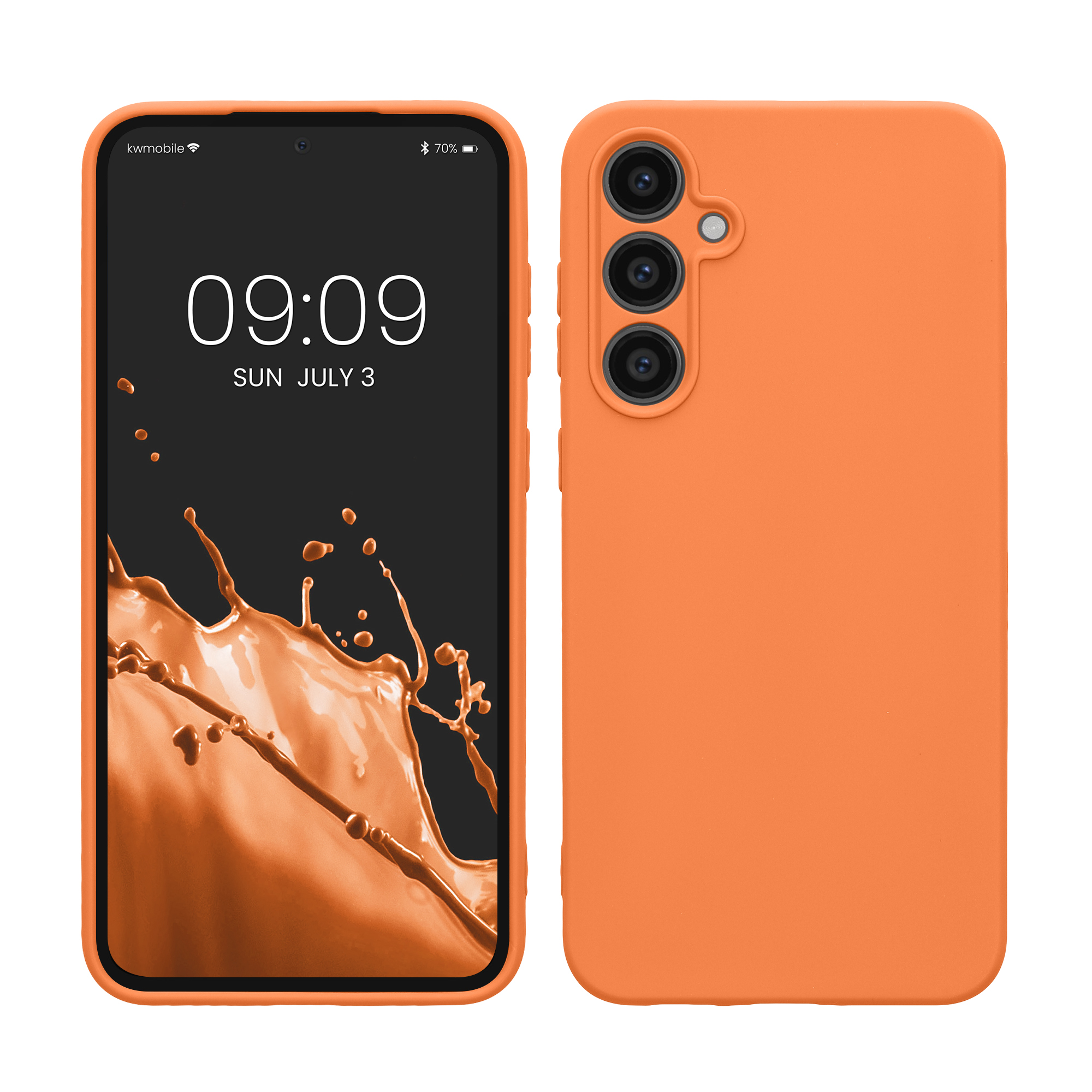 Silikonový kryt na mobil Galaxy S23 FE kwmobile ovocná oranžová
