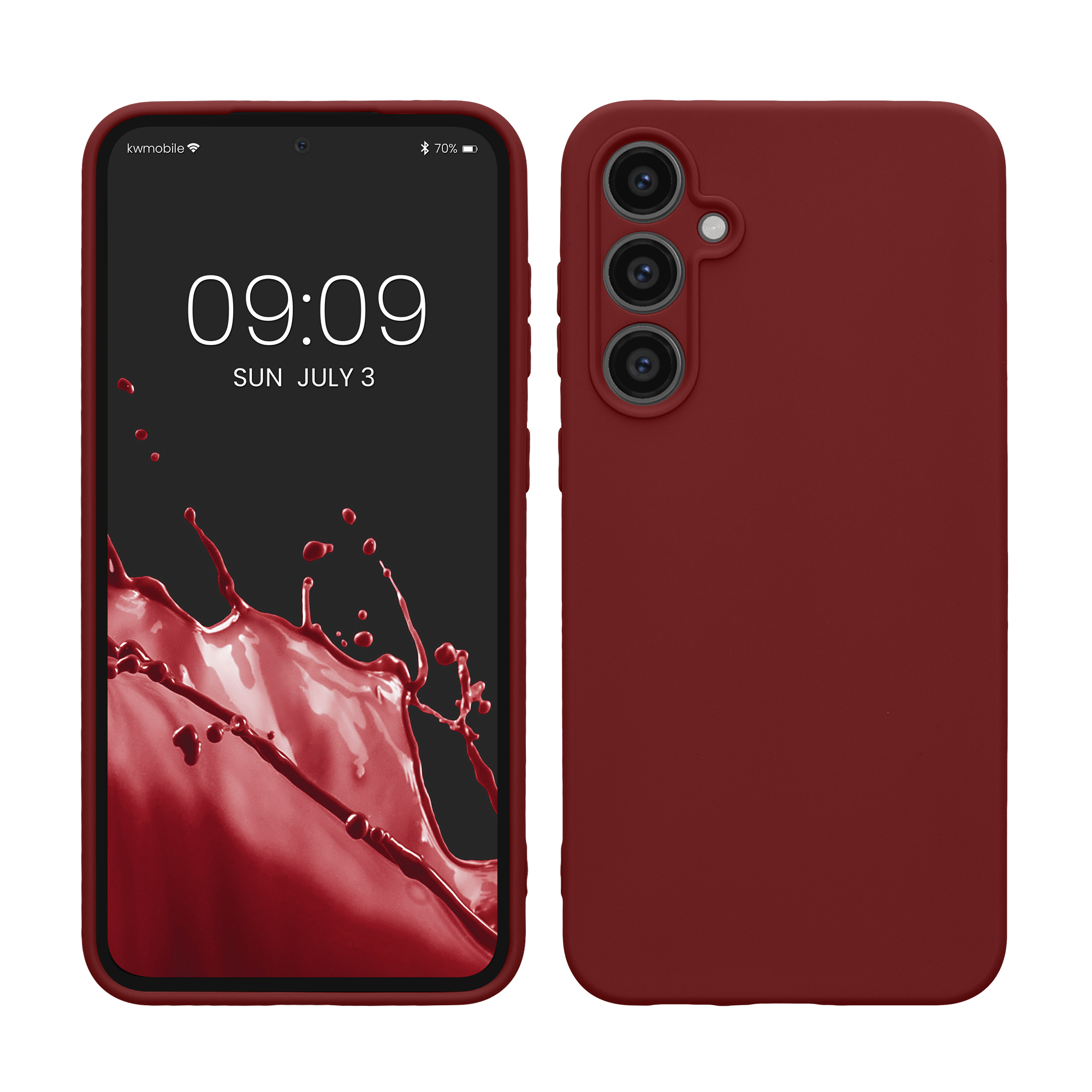 Silikonový kryt na mobil Galaxy S23 FE kwmobile vínově fialová