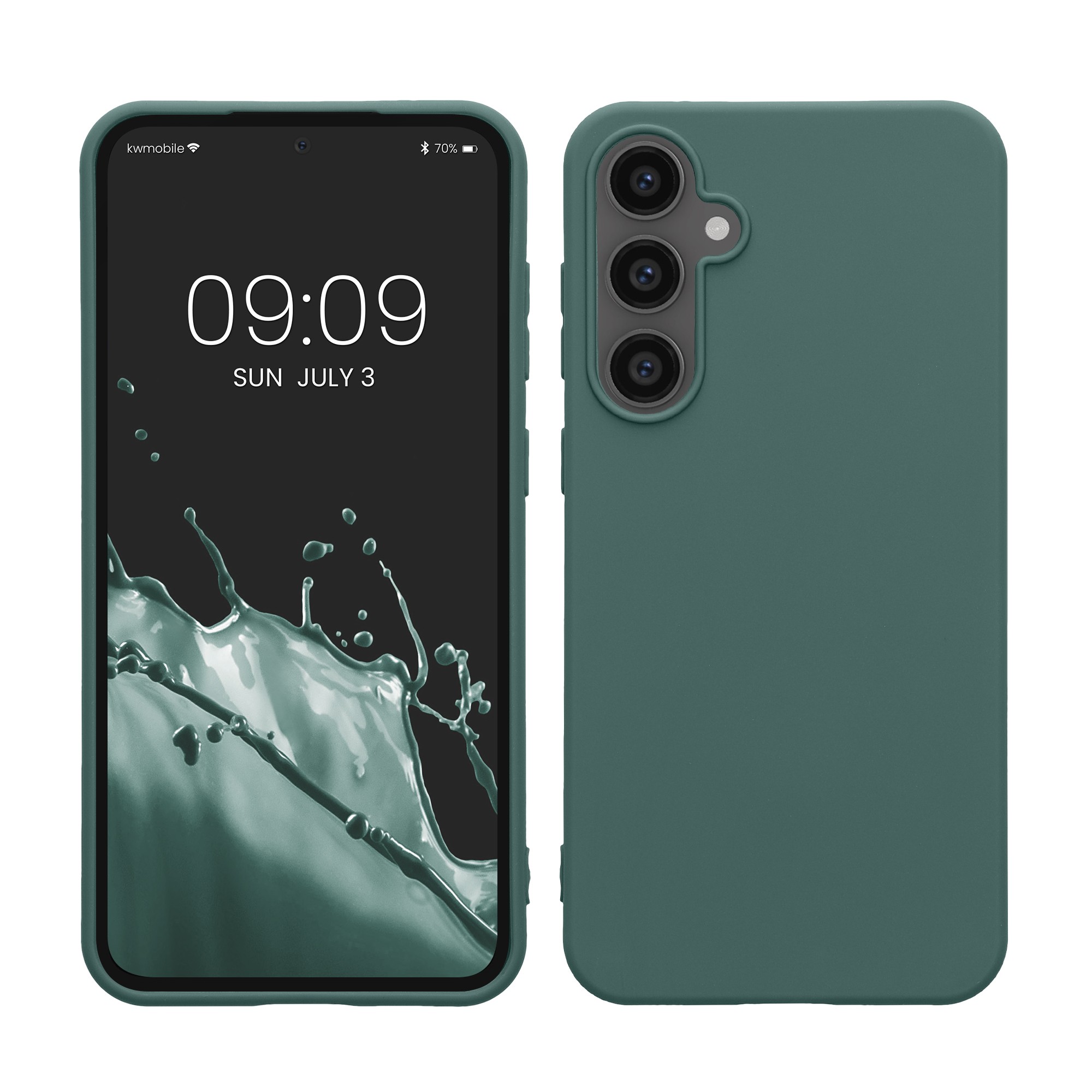 Silikonový kryt na mobil Galaxy S23 FE kwmobile modrozelená